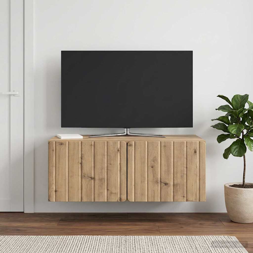 Væghængt TV-skab 78,5 x 41 x 30 cm Artisan-eg Konstrueret træ