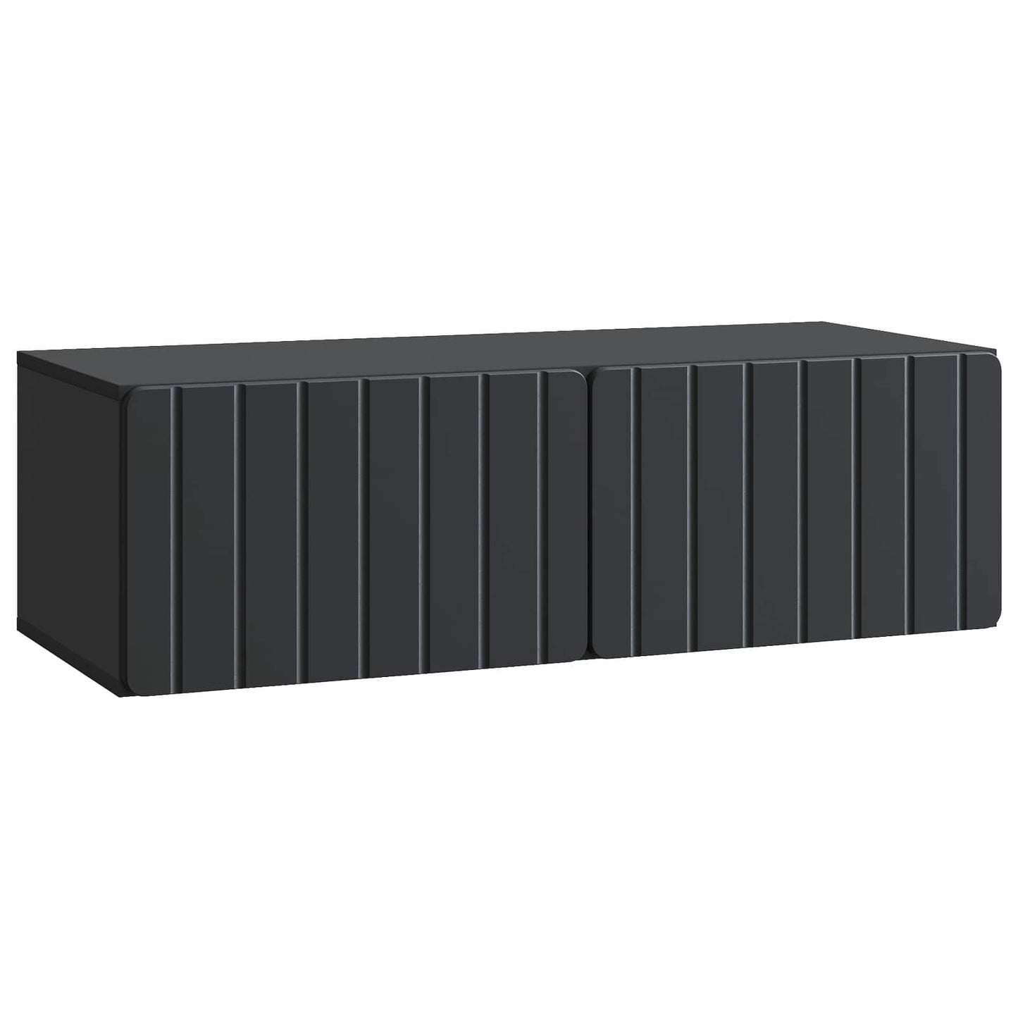 Væghængt TV-skab 98 x 41 x 30 cm Sort Konstrueret træ
