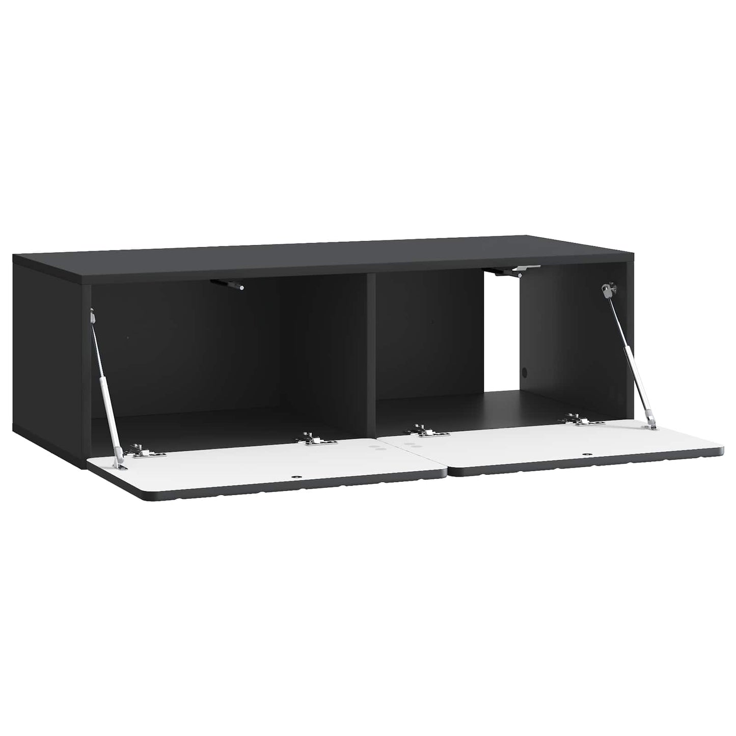 Væghængt TV-skab 98 x 41 x 30 cm Sort Konstrueret træ