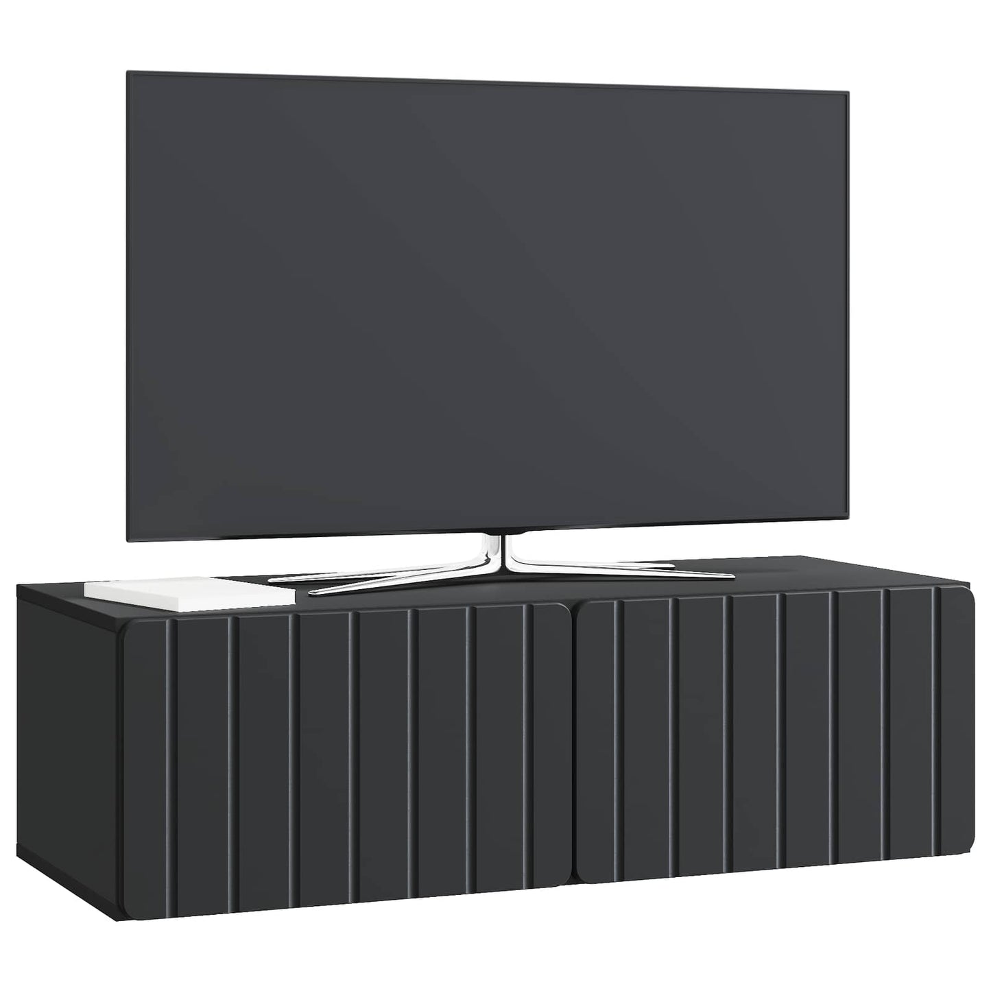 Væghængt TV-skab 98 x 41 x 30 cm Sort Konstrueret træ