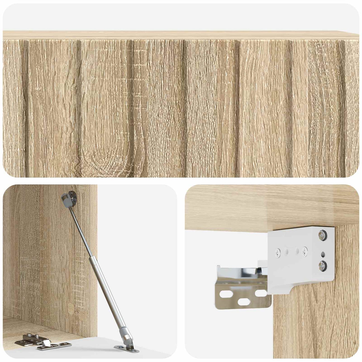 Væghængt TV-skab 98 x 41 x 30 cm Sonoma-eg Konstrueret træ