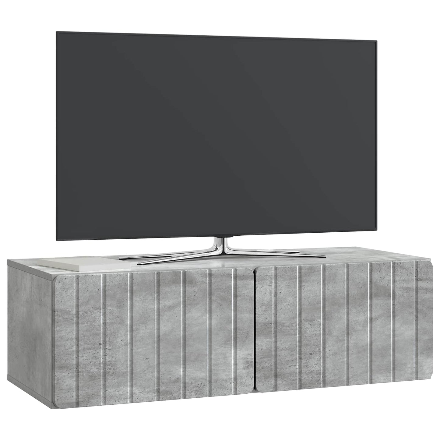 Væghængt TV-skab 98 x 41 x 30 cm Betongrå Konstrueret træ