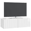 Væghængt TV-skab 98 x 41 x 30 cm Hvid højglans Konstrueret træ