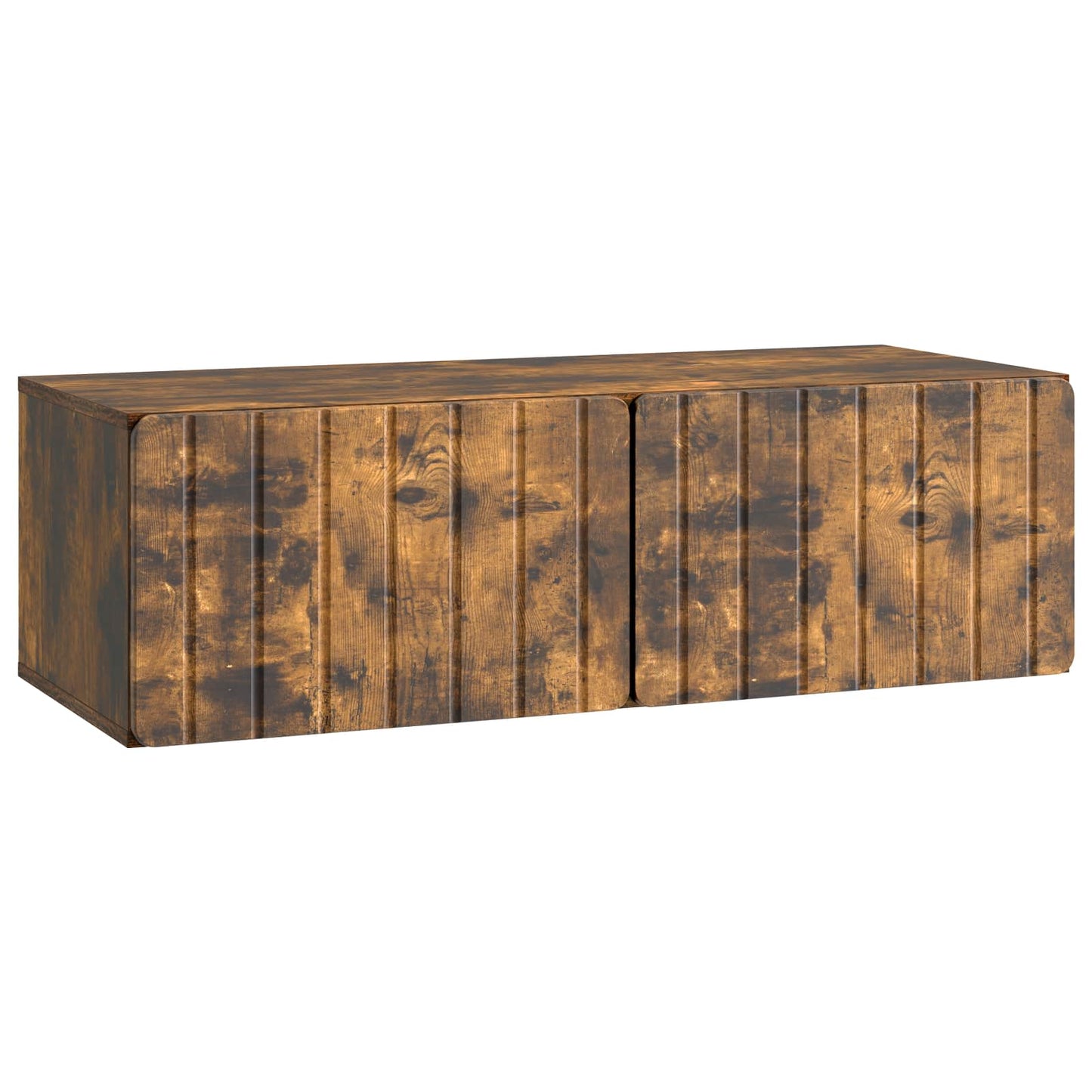 Væghængt TV-skab 98 x 41 x 30 cm Røget eg Konstrueret træ