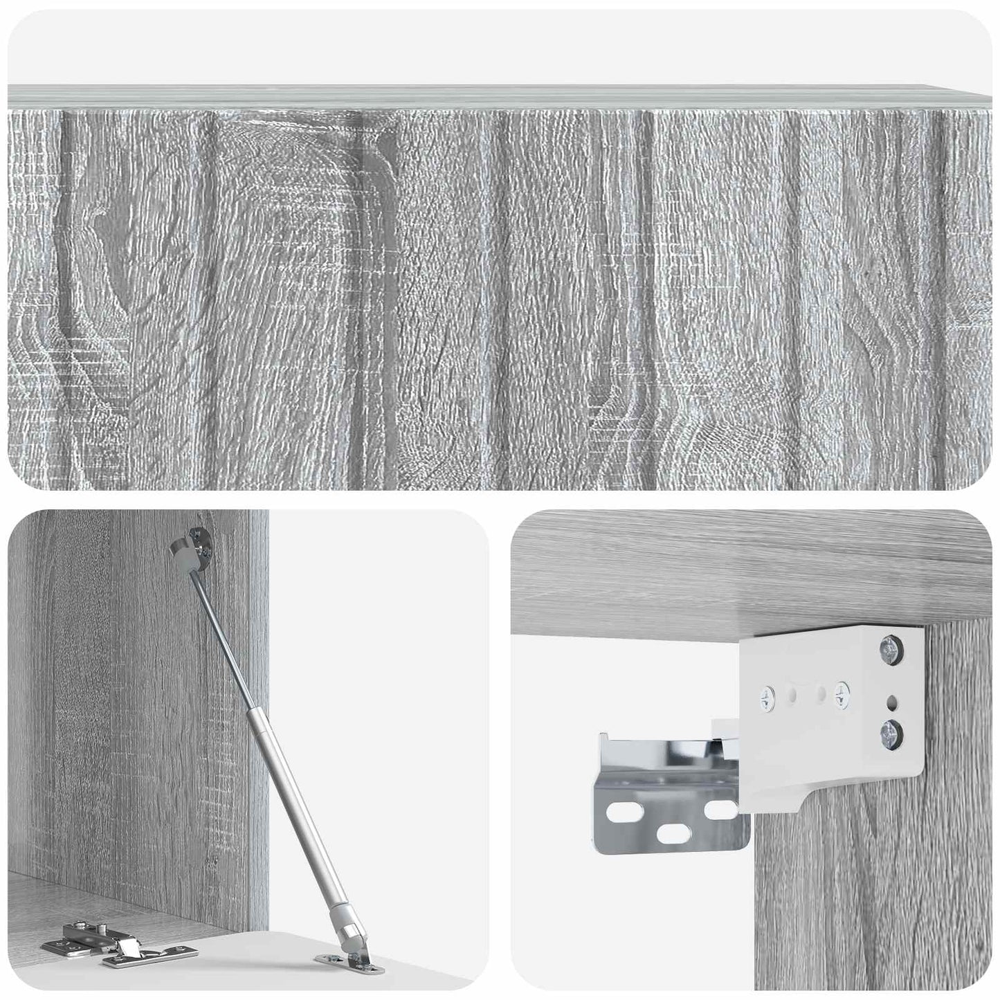 Væghængt TV-skab 98 x 41 x 30 cm Grå Sonoma Konstrueret træ