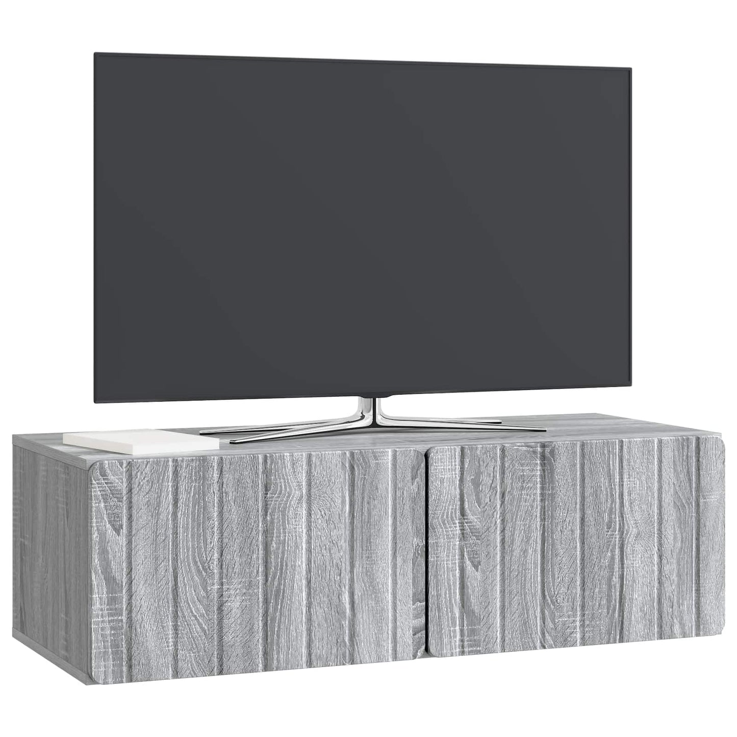Væghængt TV-skab 98 x 41 x 30 cm Grå Sonoma Konstrueret træ
