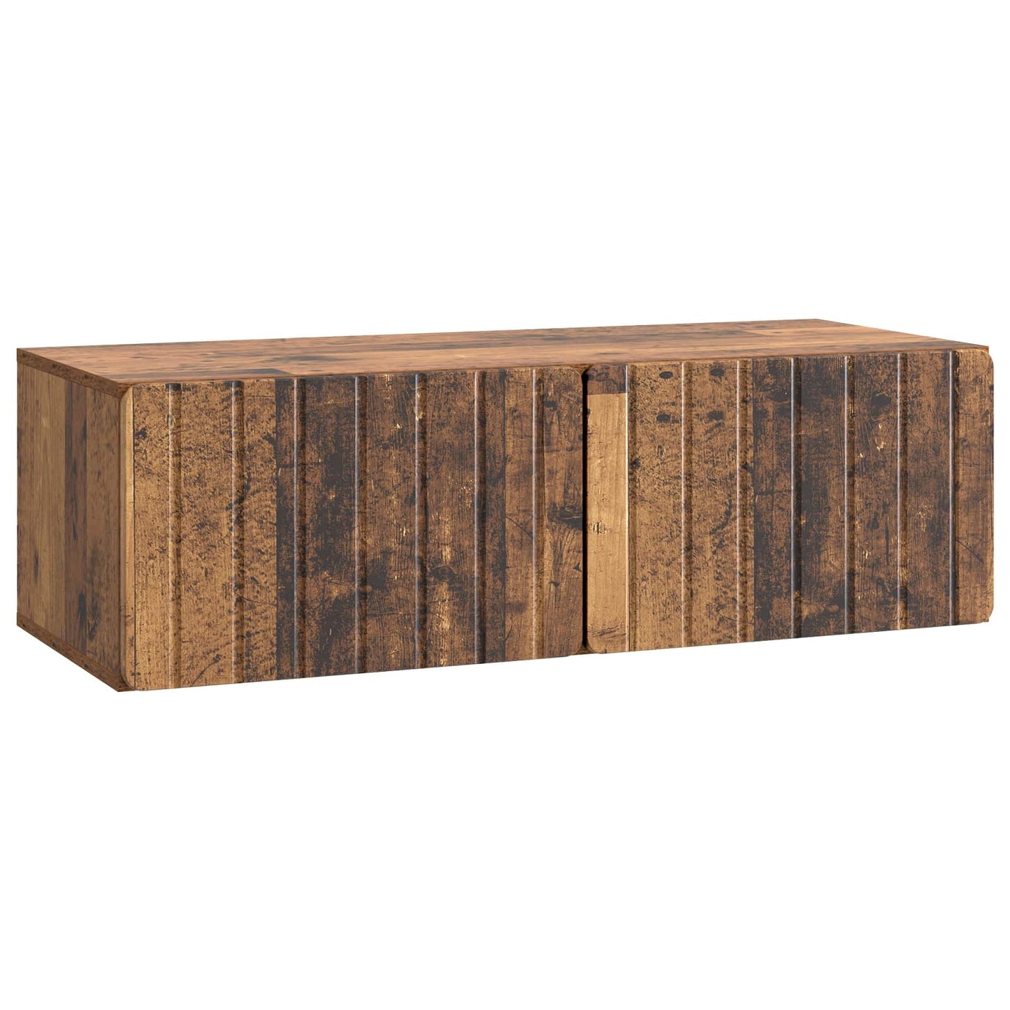 Væghængt TV-skab 98 x 41 x 30 cm Gammelt træ Konstrueret træ