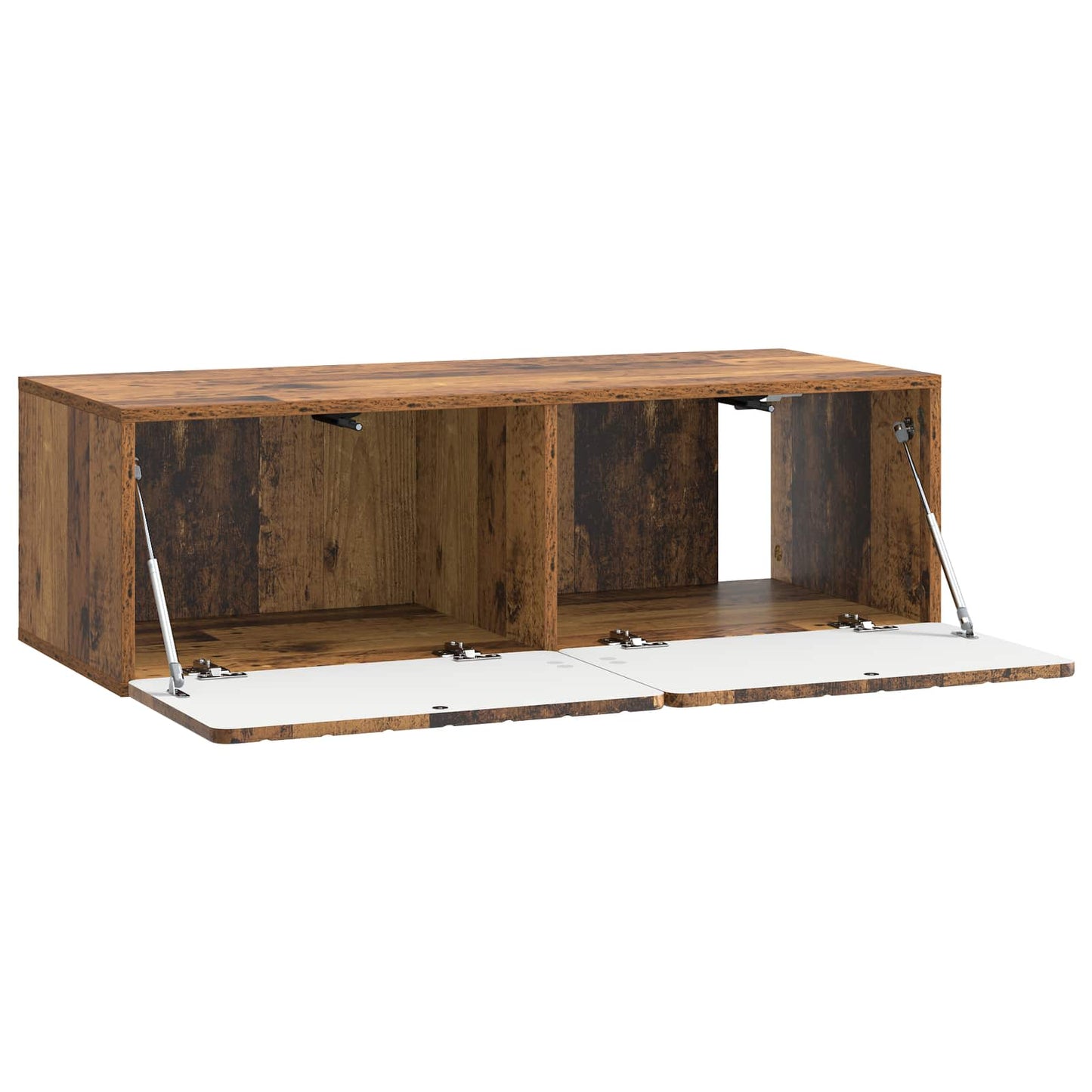 Væghængt TV-skab 98 x 41 x 30 cm Gammelt træ Konstrueret træ