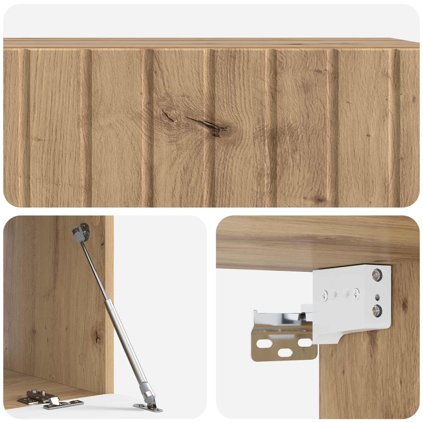 Væghængt TV-skab 98 x 41 x 30 cm Artisan-eg Konstrueret træ