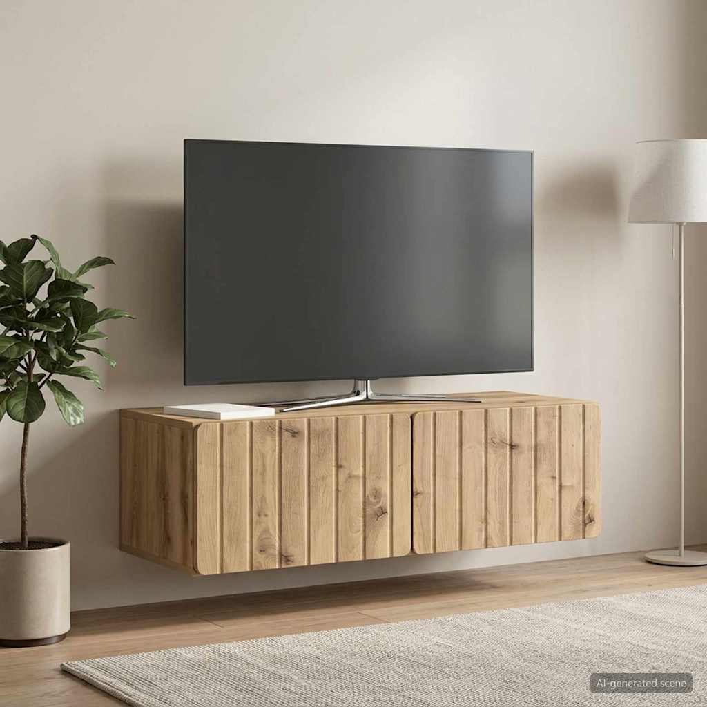 Væghængt TV-skab 98 x 41 x 30 cm Artisan-eg Konstrueret træ
