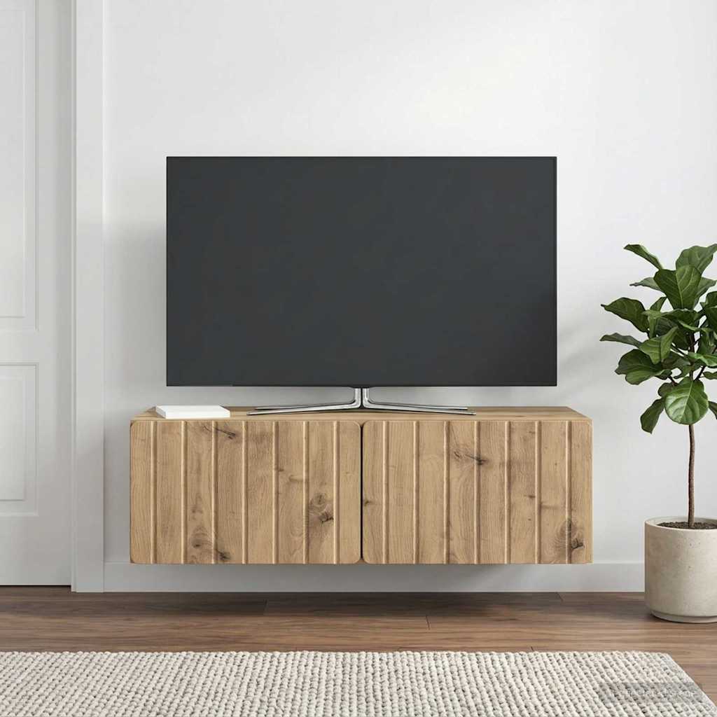 Væghængt TV-skab 98 x 41 x 30 cm Artisan-eg Konstrueret træ