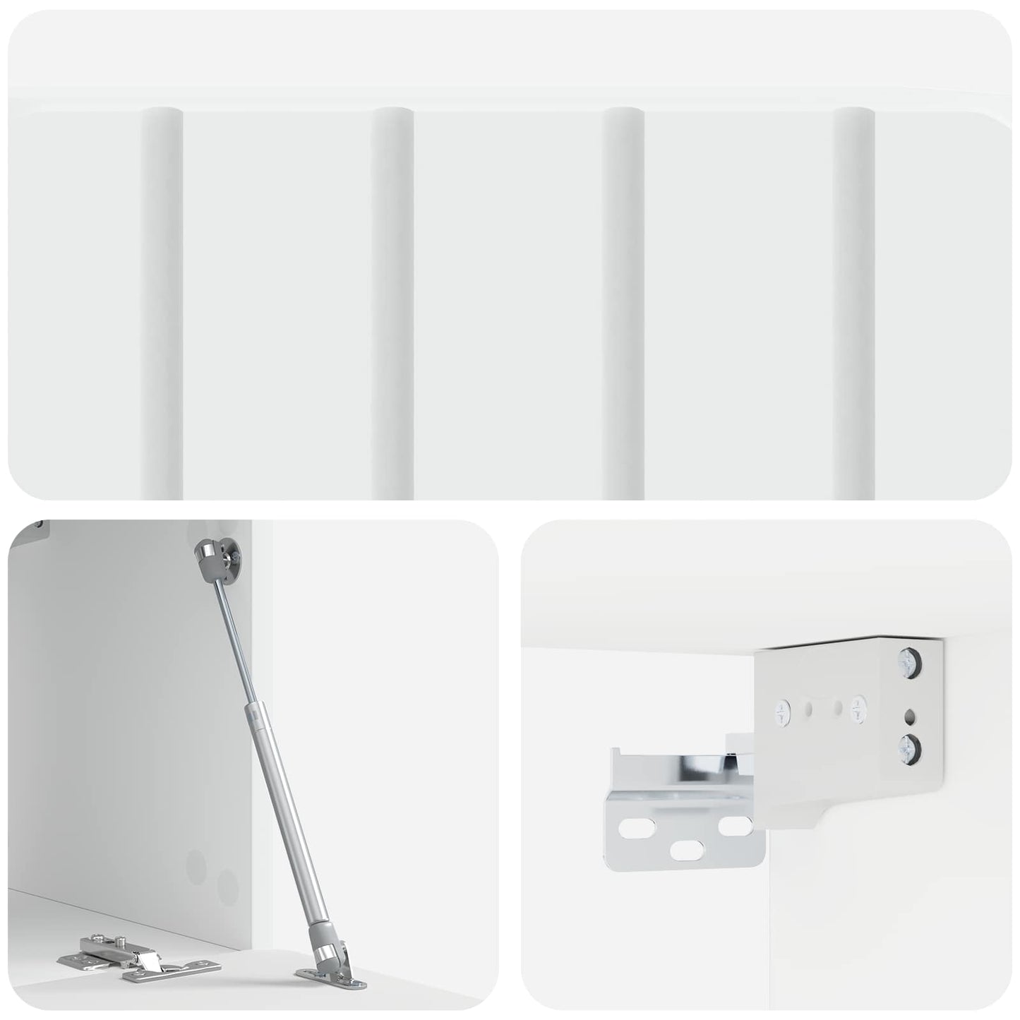 Væghængt TV-skab 59,5 x 31 x 30 cm Hvid Konstrueret træ