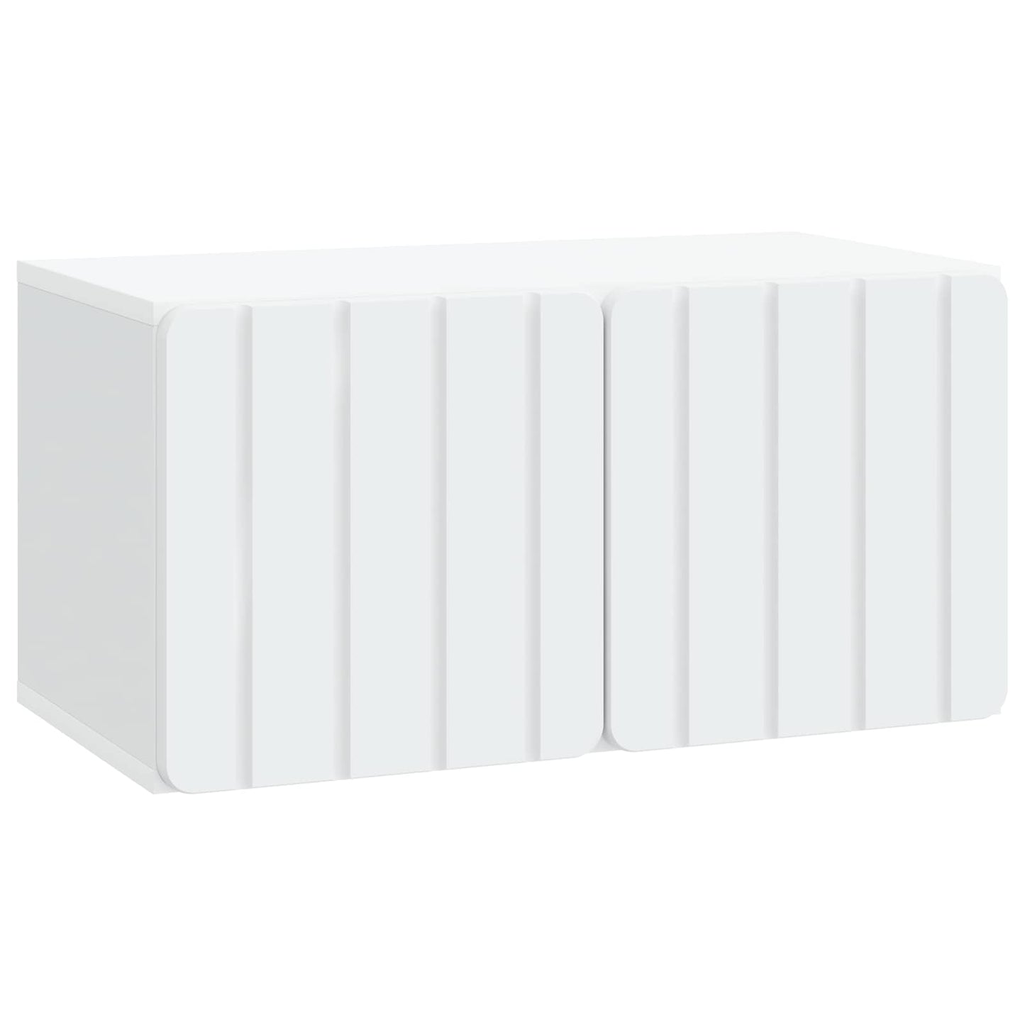 Væghængt TV-skab 59,5 x 31 x 30 cm Hvid Konstrueret træ