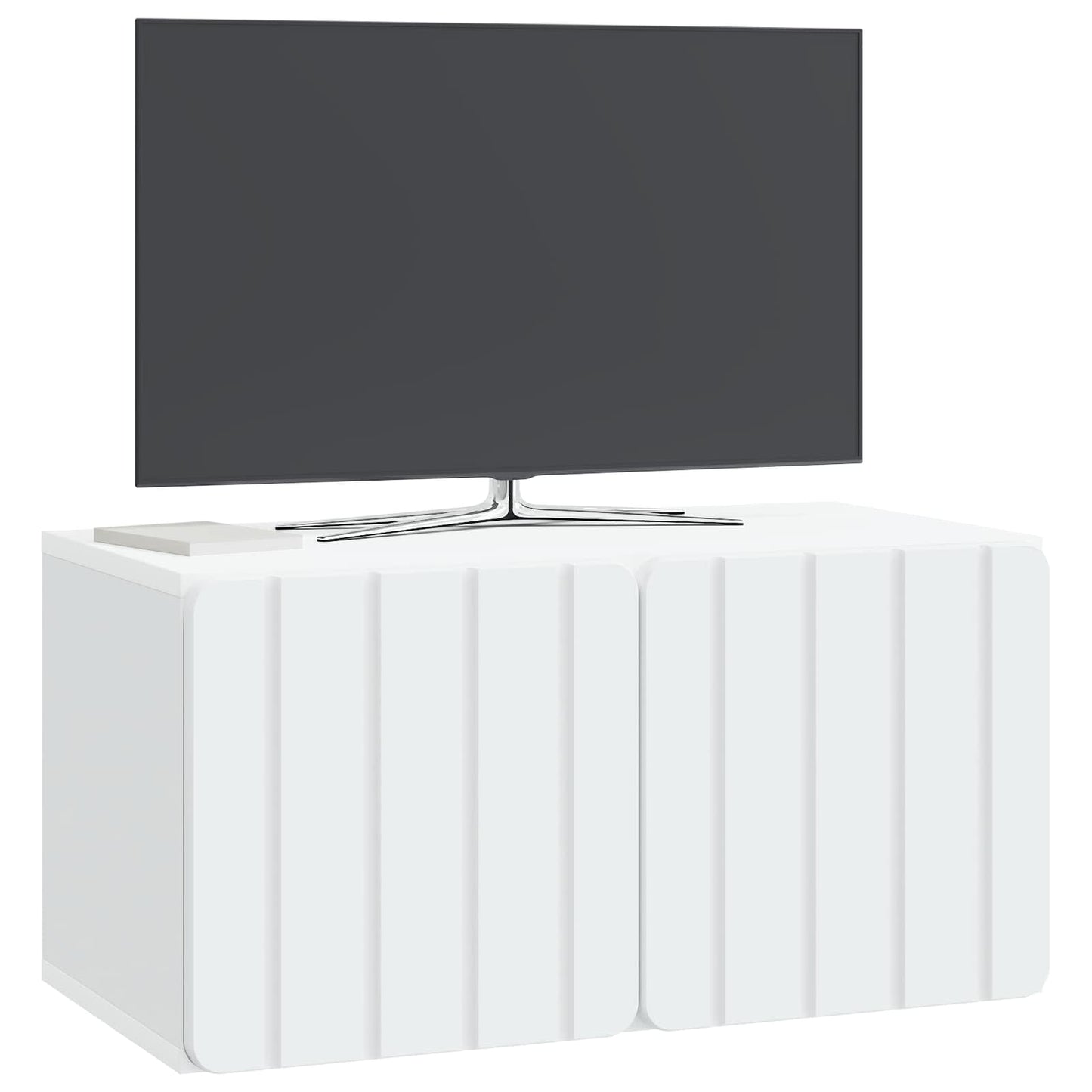 Væghængt TV-skab 59,5 x 31 x 30 cm Hvid Konstrueret træ