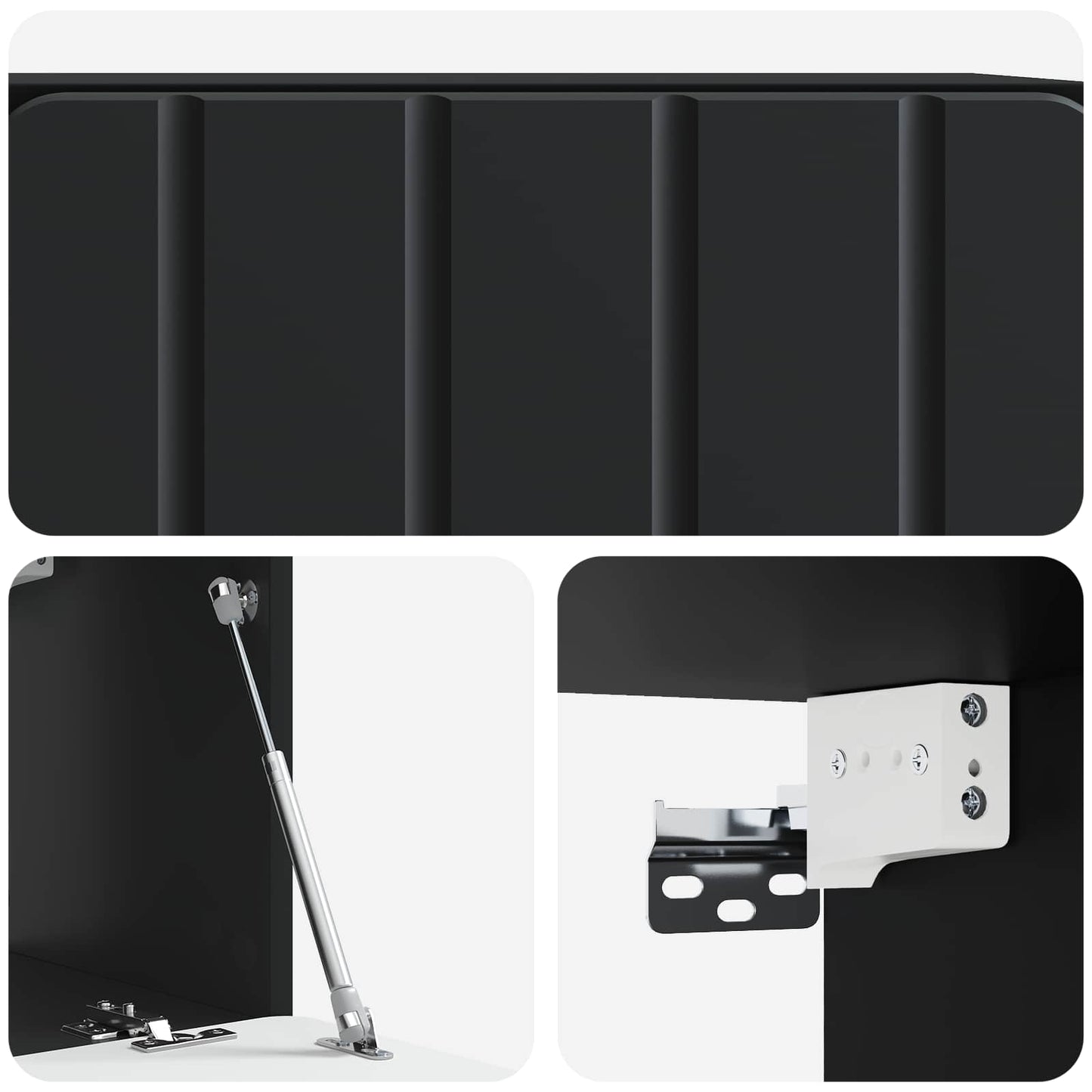Væghængt TV-skab 59,5 x 31 x 30 cm Sort Konstrueret træ