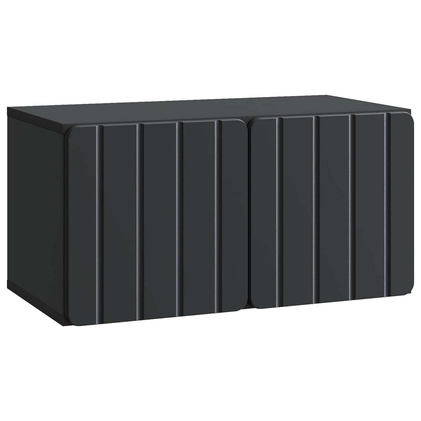 Væghængt TV-skab 59,5 x 31 x 30 cm Sort Konstrueret træ