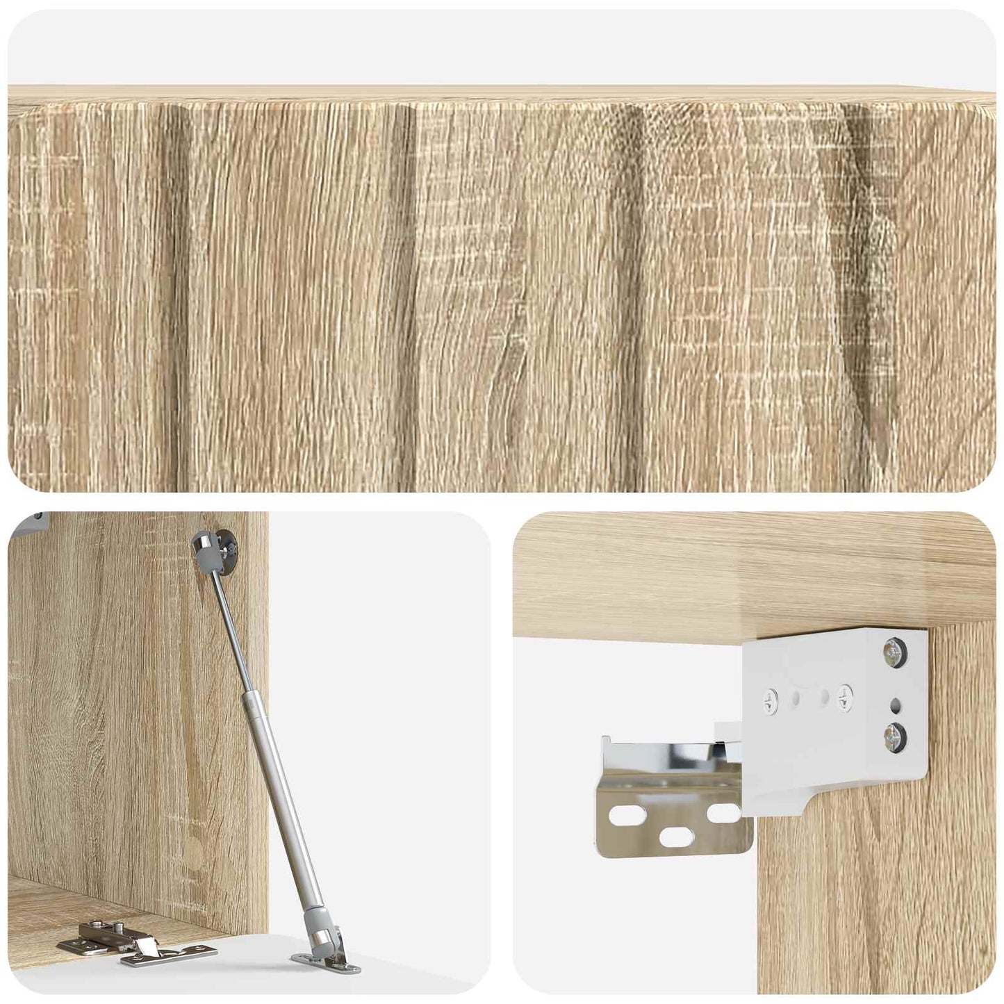 Væghængt TV-skab 59,5 x 31 x 30 cm Sonoma-eg Konstrueret træ