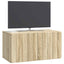 Væghængt TV-skab Sonoma-eg 59,5 x 31 x 30 cm Konstrueret træ