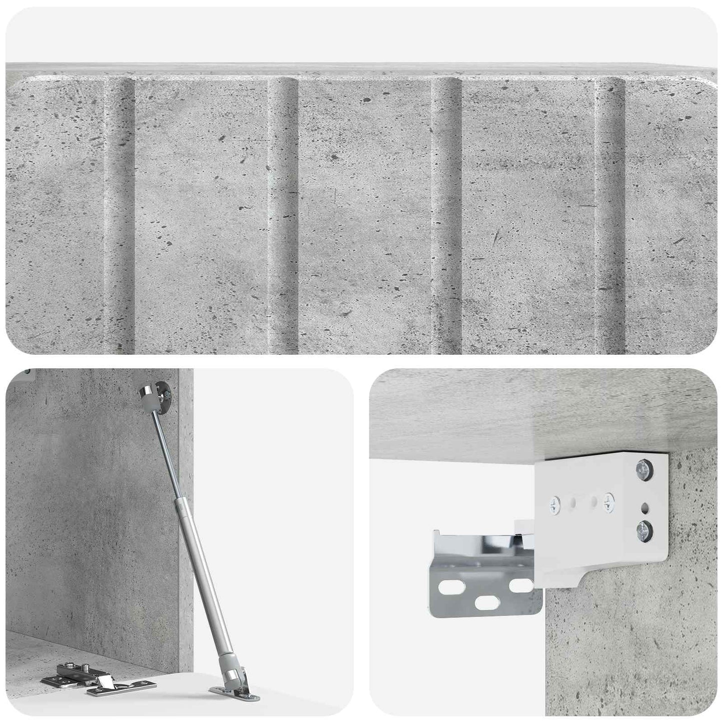 Væghængt TV-skab 59,5 x 31 x 30 cm Betongrå Konstrueret træ