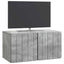 Væghængt TV-skab 59,5 x 31 x 30 cm Betongrå Konstrueret træ