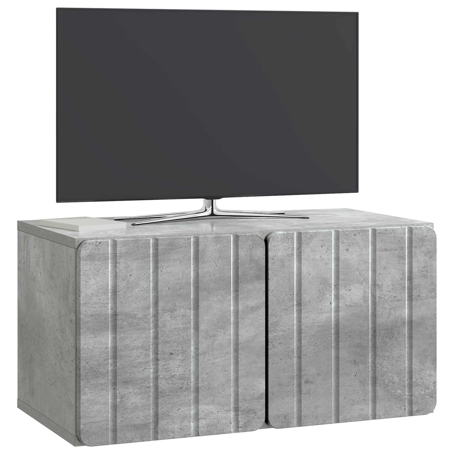 Væghængt TV-skab 59,5 x 31 x 30 cm Betongrå Konstrueret træ