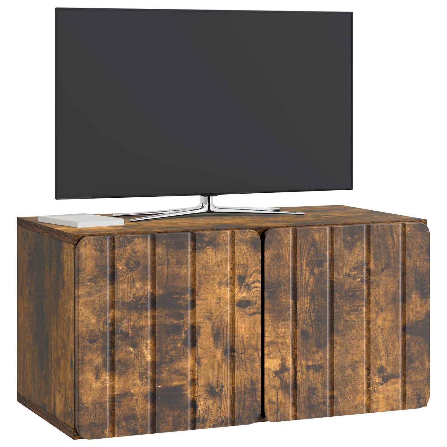 Væghængt TV-skab 59,5 x 31 x 30 cm Røget eg Konstrueret træ