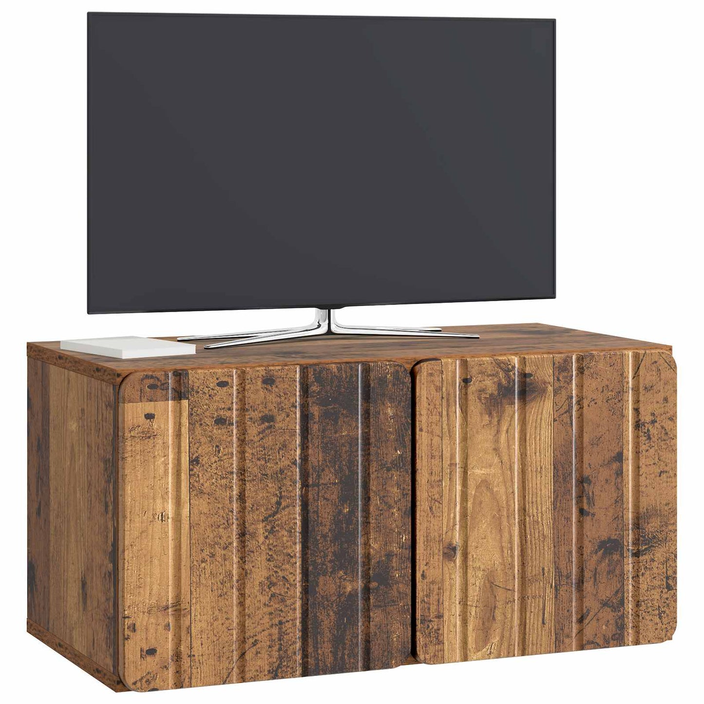 Væghængt TV-skab 59,5 x 31 x 30 cm Gammelt træ Konstrueret træ