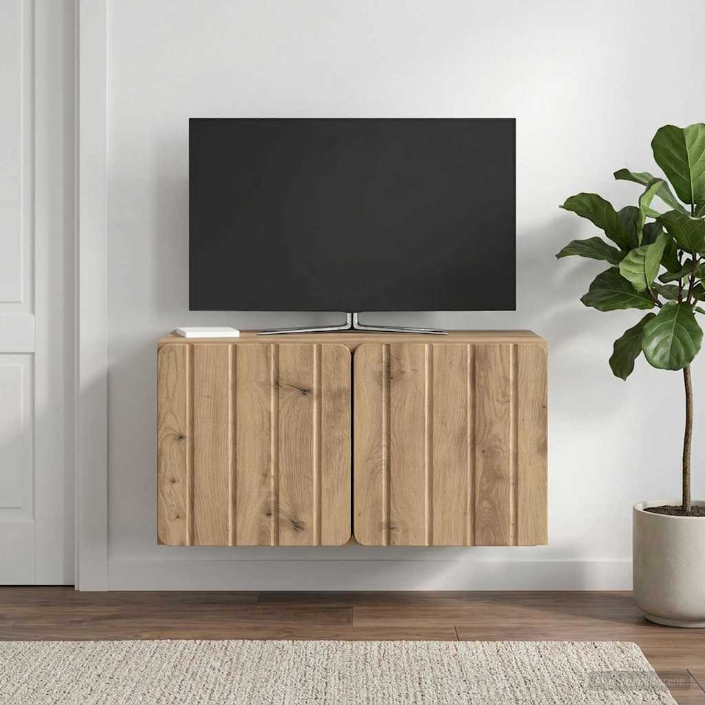 Væghængt TV-skab 59,5 x 31 x 30 cm Artisan-eg Konstrueret træ