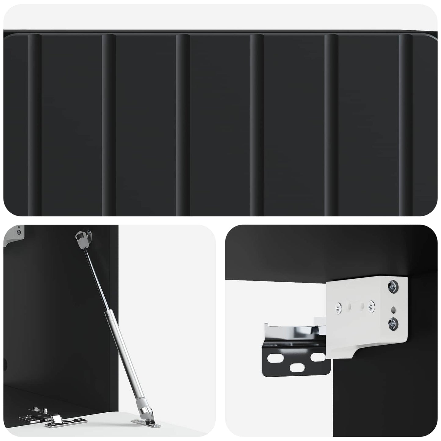 Væghængt TV-skab 78,5 x 31 x 30 cm Sort Konstrueret træ