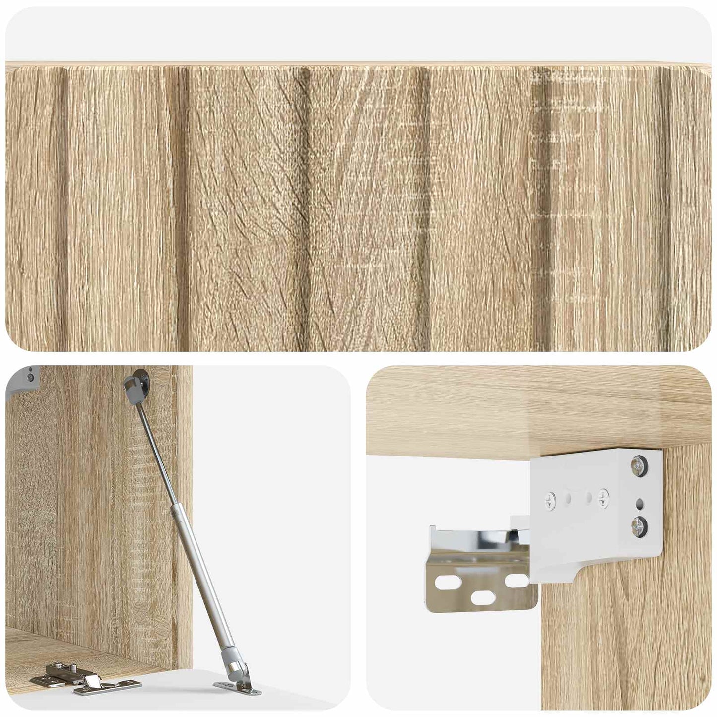 Væghængt TV-skab 78,5 x 31 x 30 cm Sonoma-eg Konstrueret træ