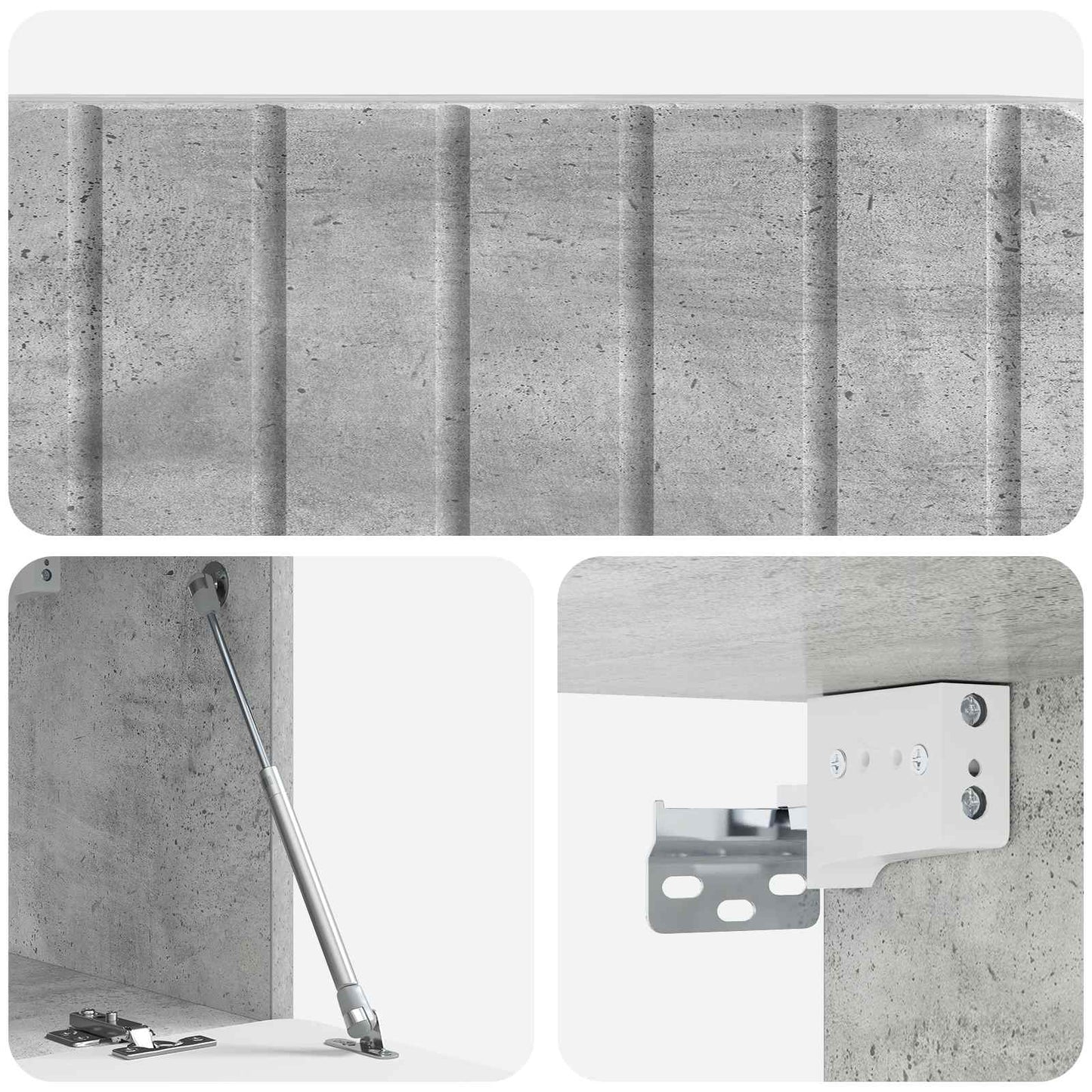 Væghængt TV-skab 78,5 x 31 x 30 cm Betongrå Konstrueret træ