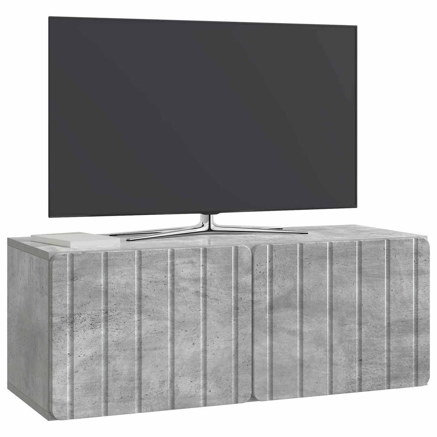 Væghængt TV-skab 78,5 x 31 x 30 cm Betongrå Konstrueret træ