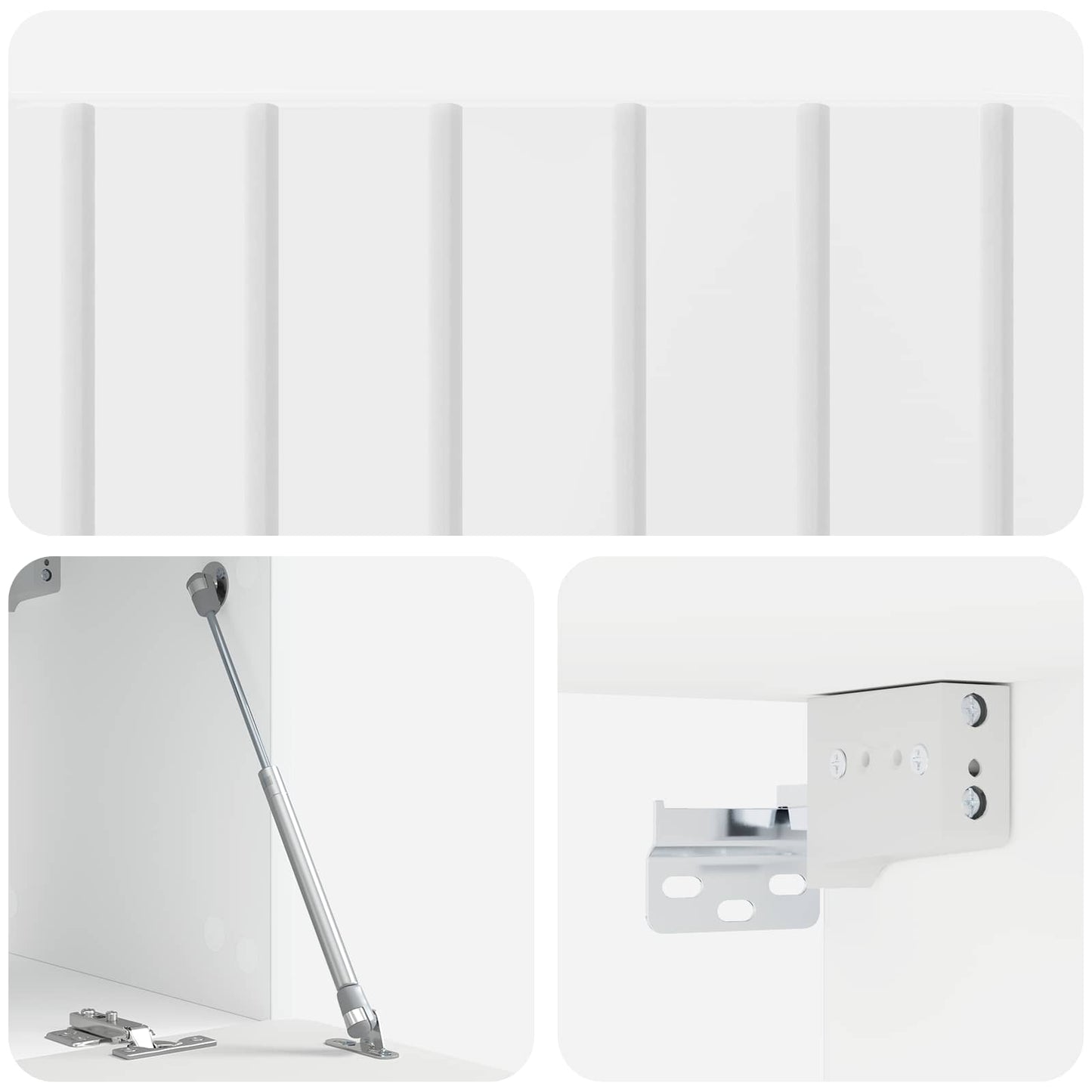 Væghængt TV-skab 78,5 x 31 x 30 cm Hvid højglans