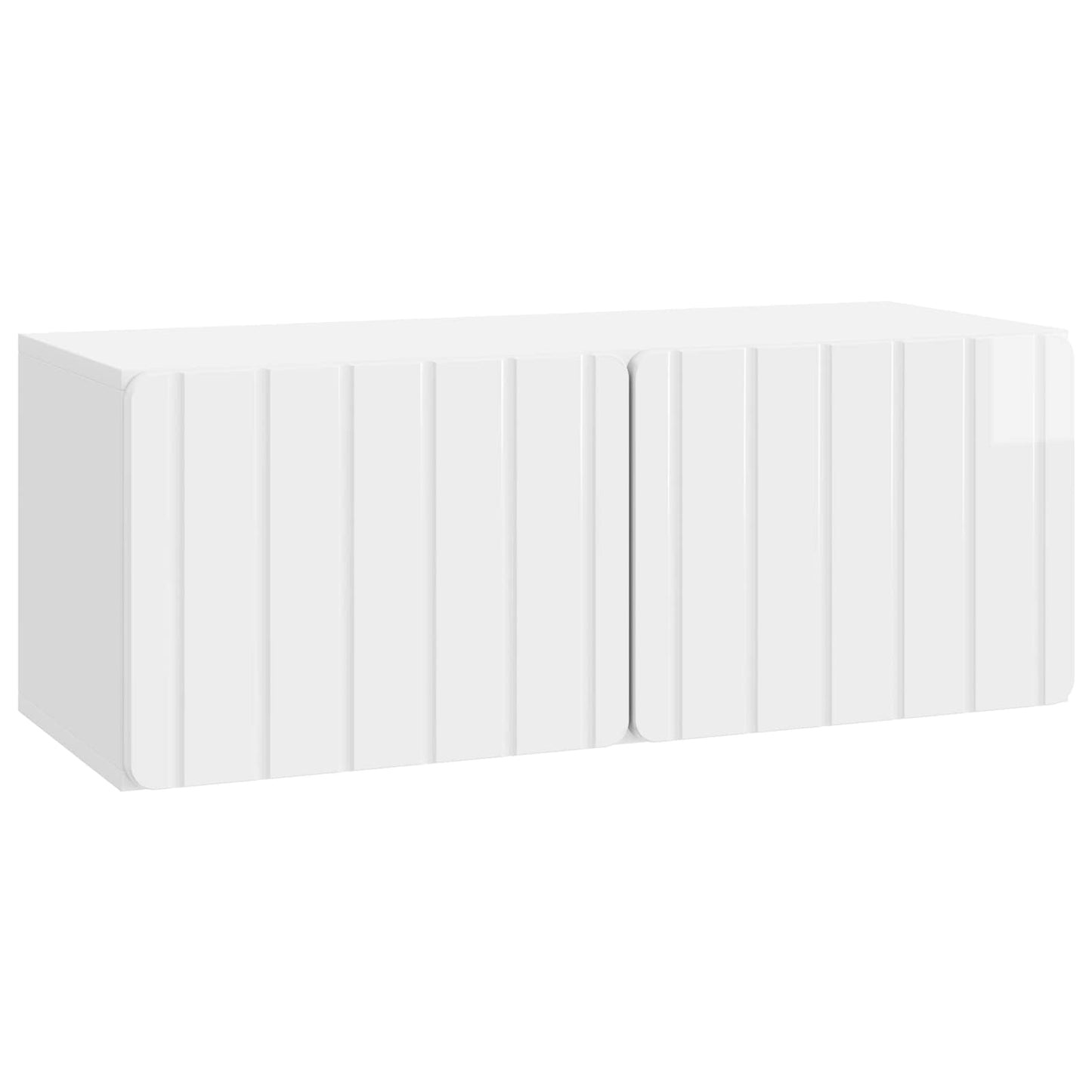 Væghængt TV-skab 78,5 x 31 x 30 cm Hvid højglans