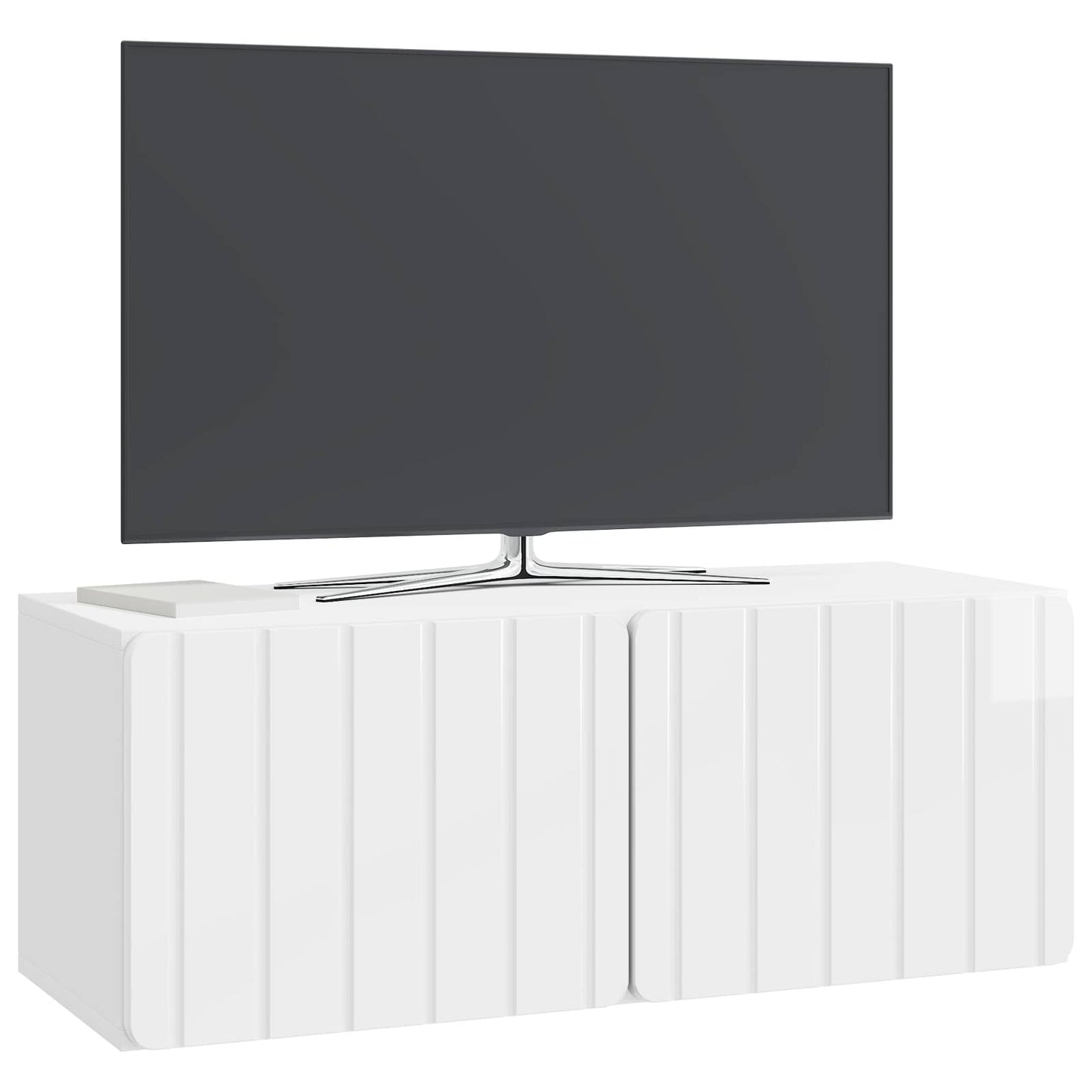 Væghængt TV-skab 78,5 x 31 x 30 cm Hvid højglans