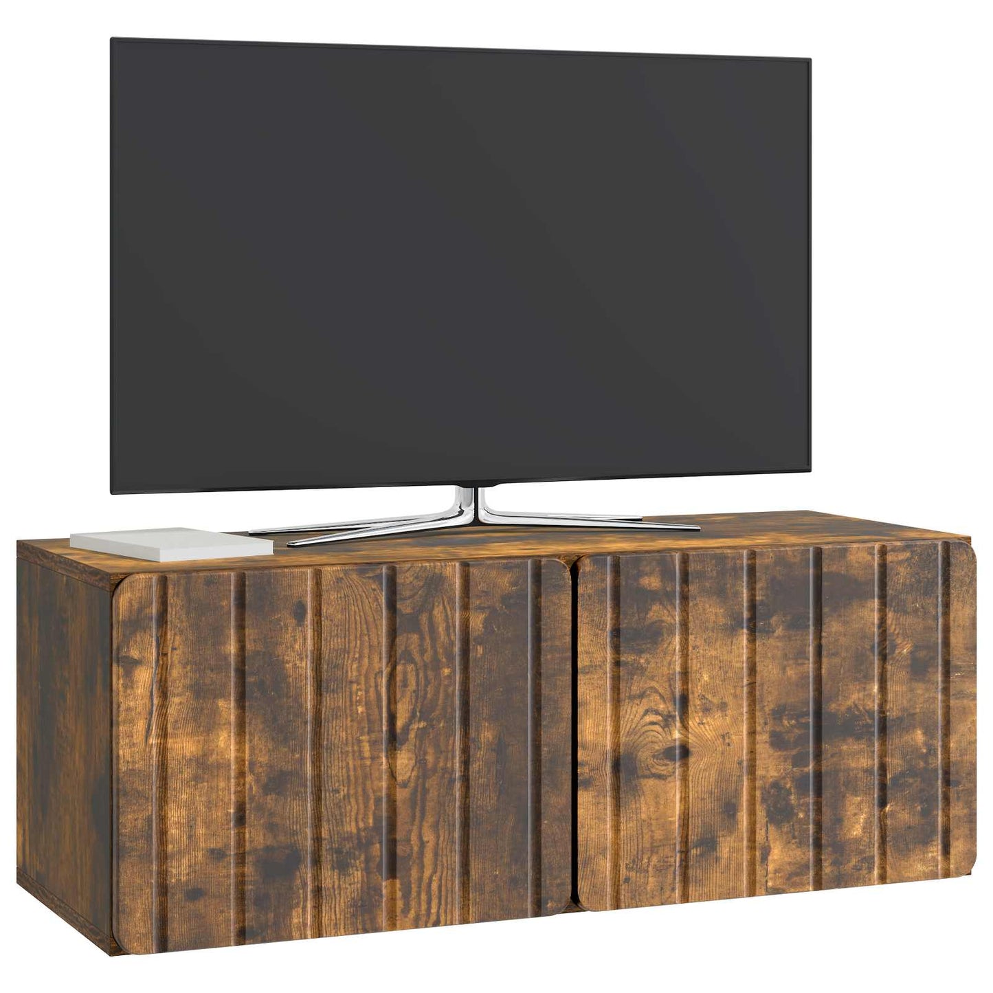 Væghængt TV-skab 78,5 x 31 x 30 cm Røget eg Konstrueret træ