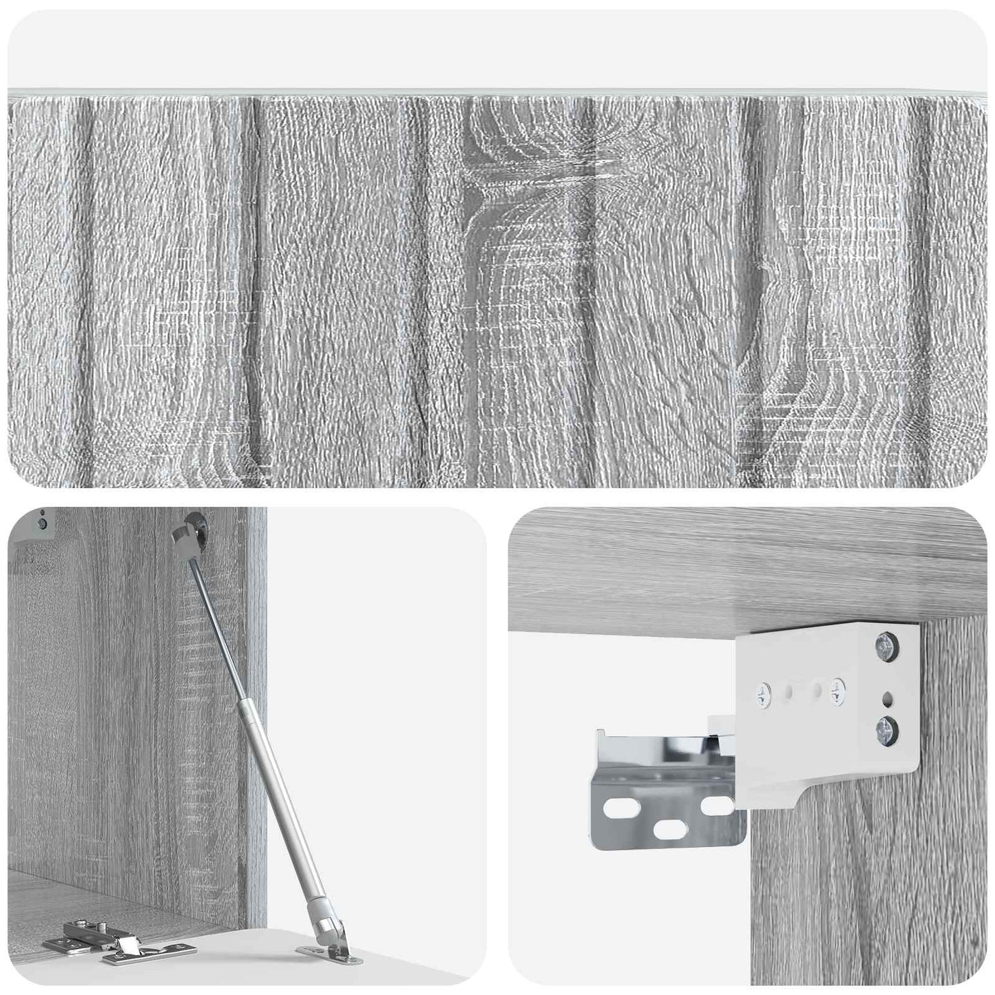 Væghængt TV-skab 78,5 x 31 x 30 cm Grå Sonoma Konstrueret træ