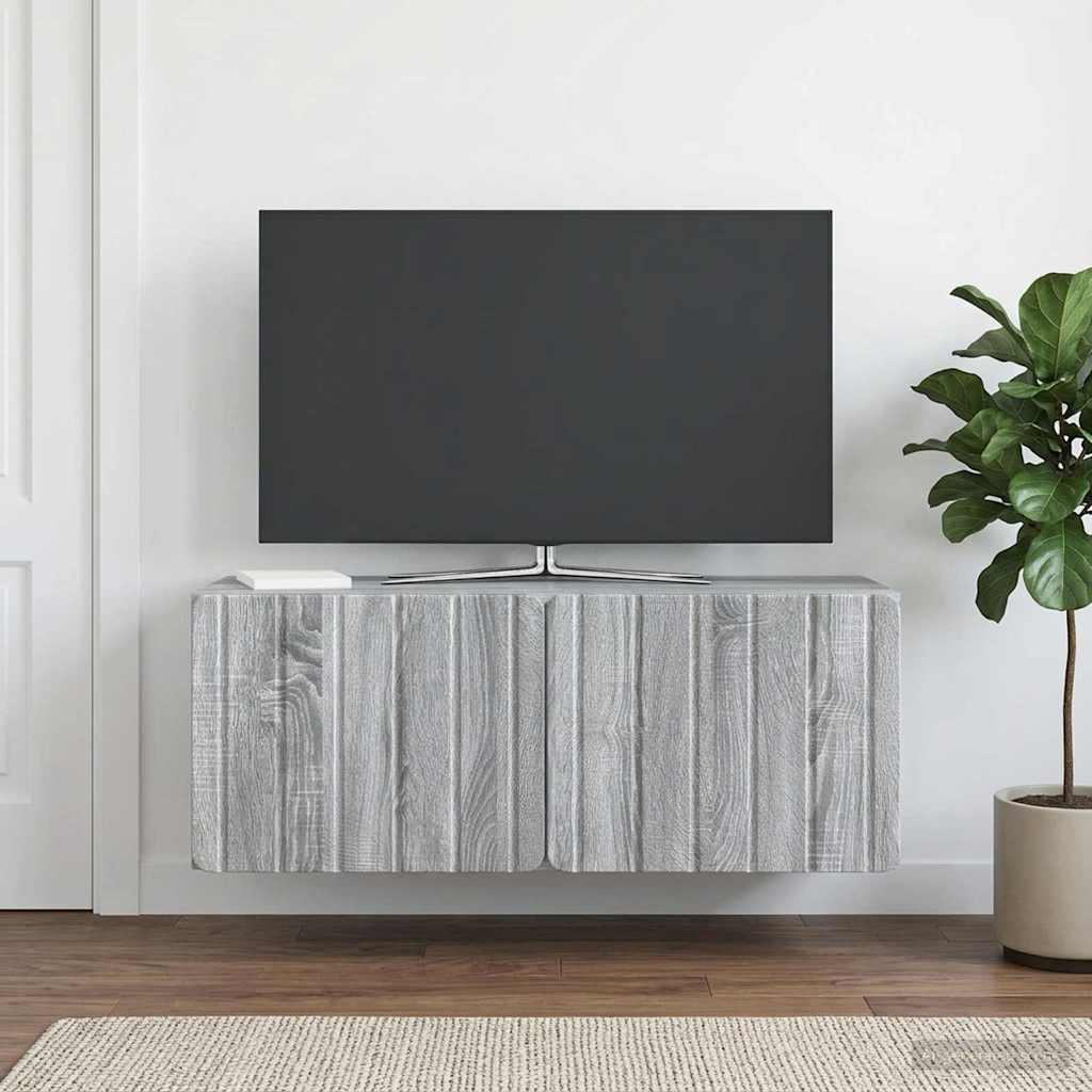 Væghængt TV-skab 78,5 x 31 x 30 cm Grå Sonoma Konstrueret træ
