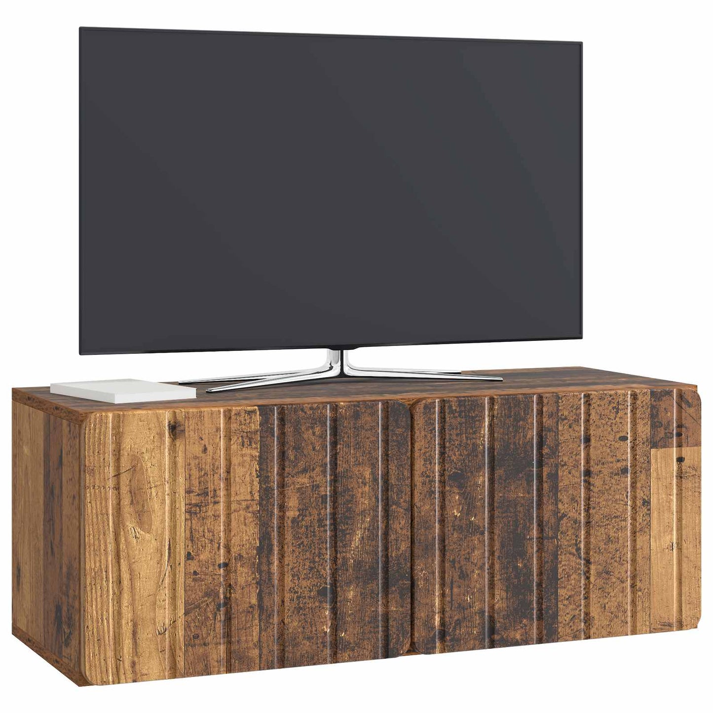 Væghængt TV-skab 78,5 x 31 x 30 cm Gammelt træ Konstrueret træ
