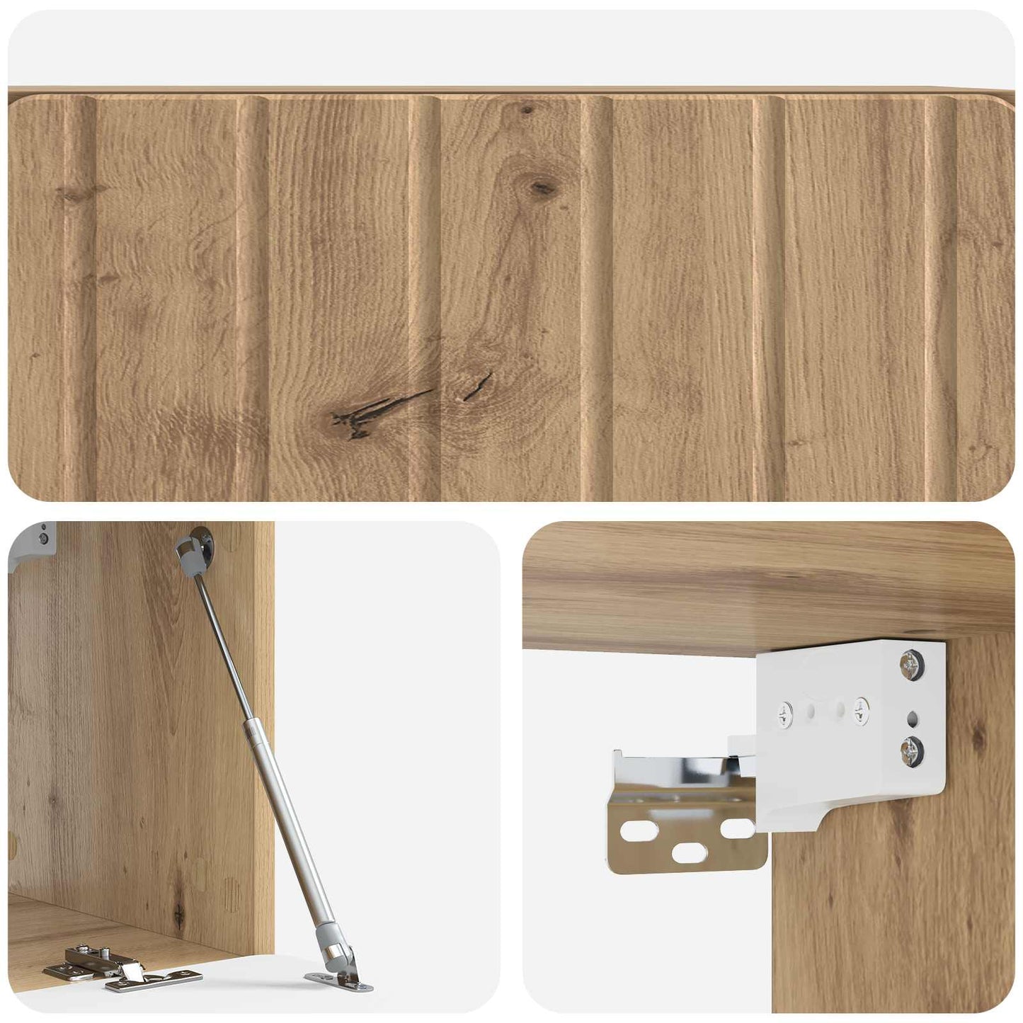 Væghængt TV-skab 78,5 x 31 x 30 cm Artisan-eg Konstrueret træ