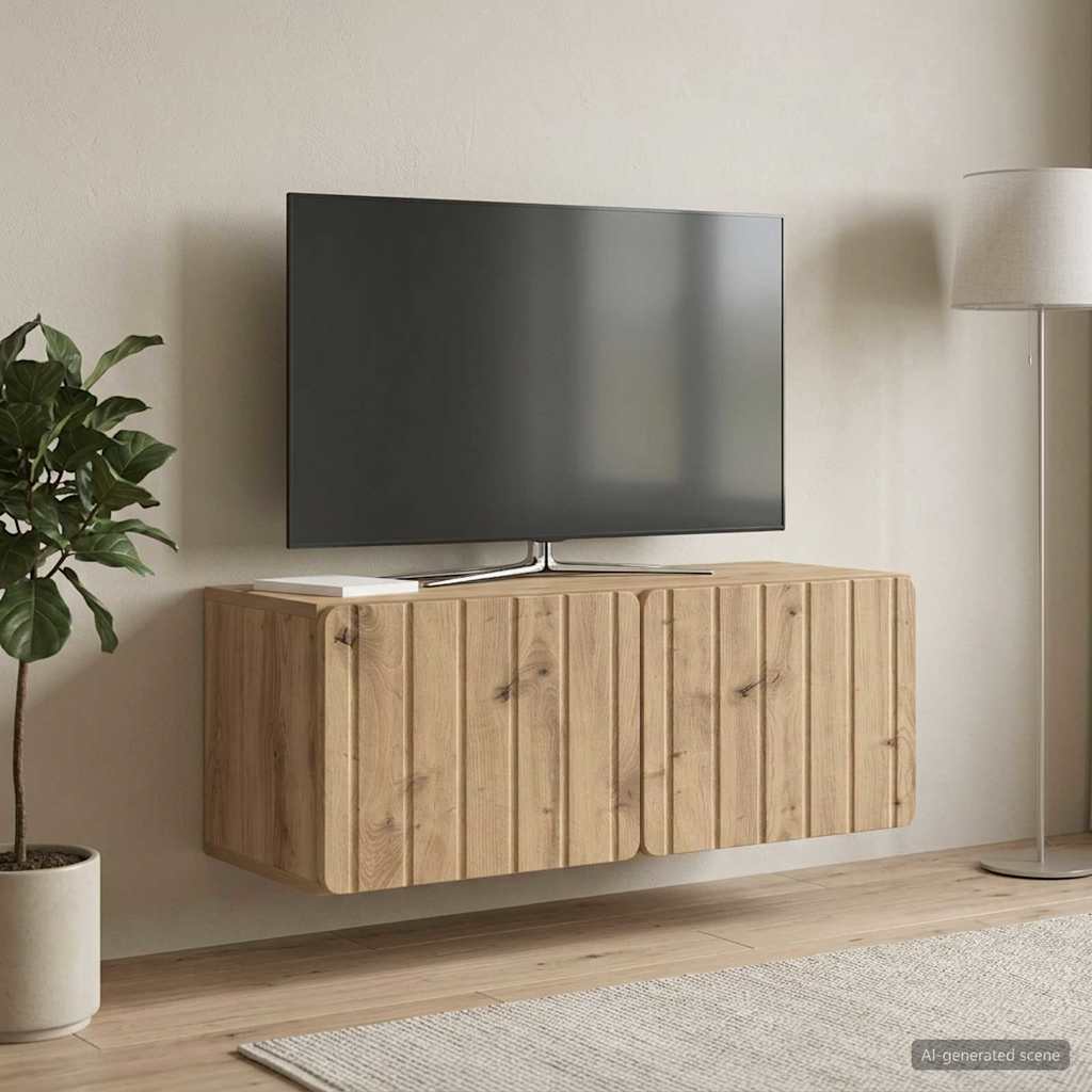 Væghængt TV-skab 78,5 x 31 x 30 cm Artisan-eg Konstrueret træ