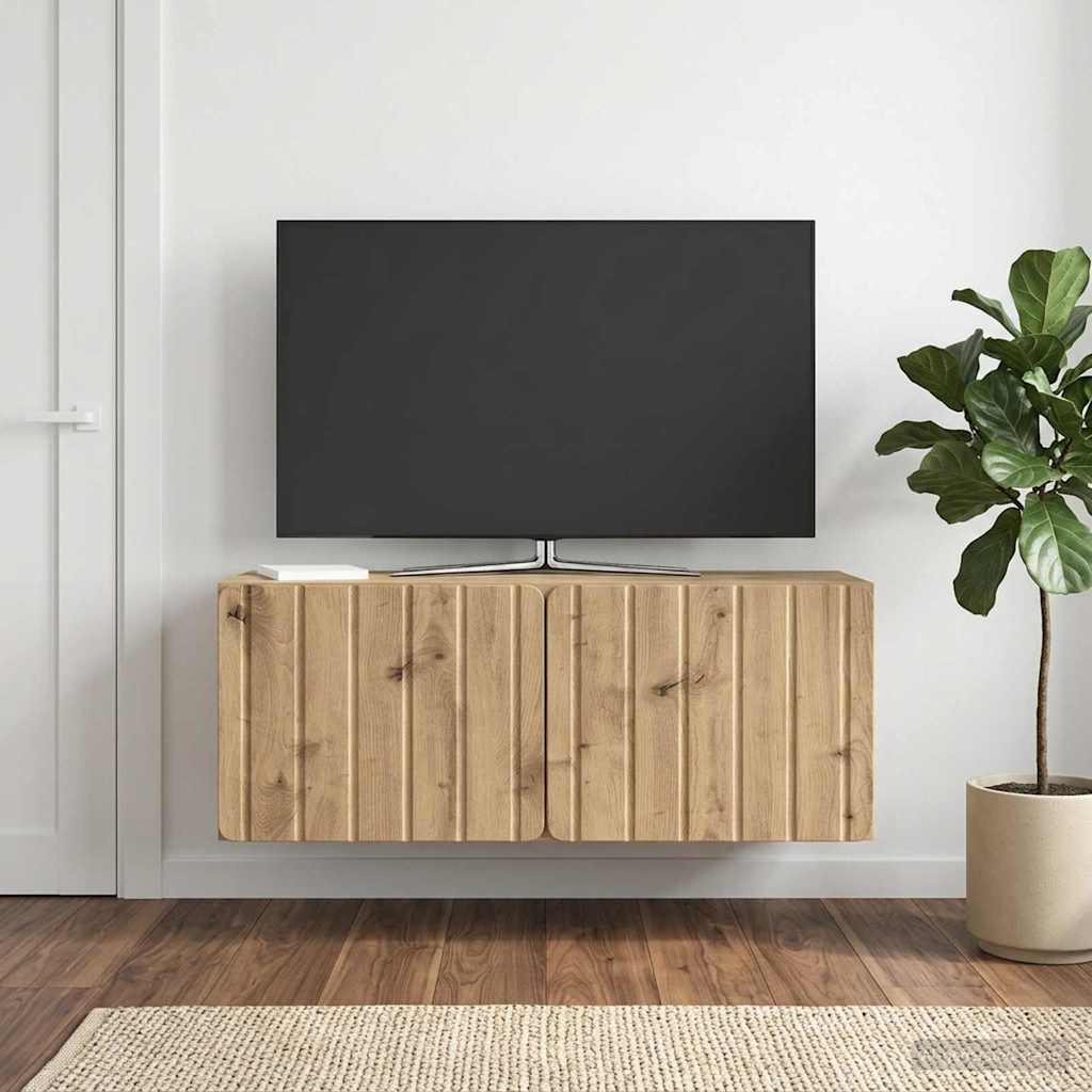 Væghængt TV-skab 78,5 x 31 x 30 cm Artisan-eg Konstrueret træ