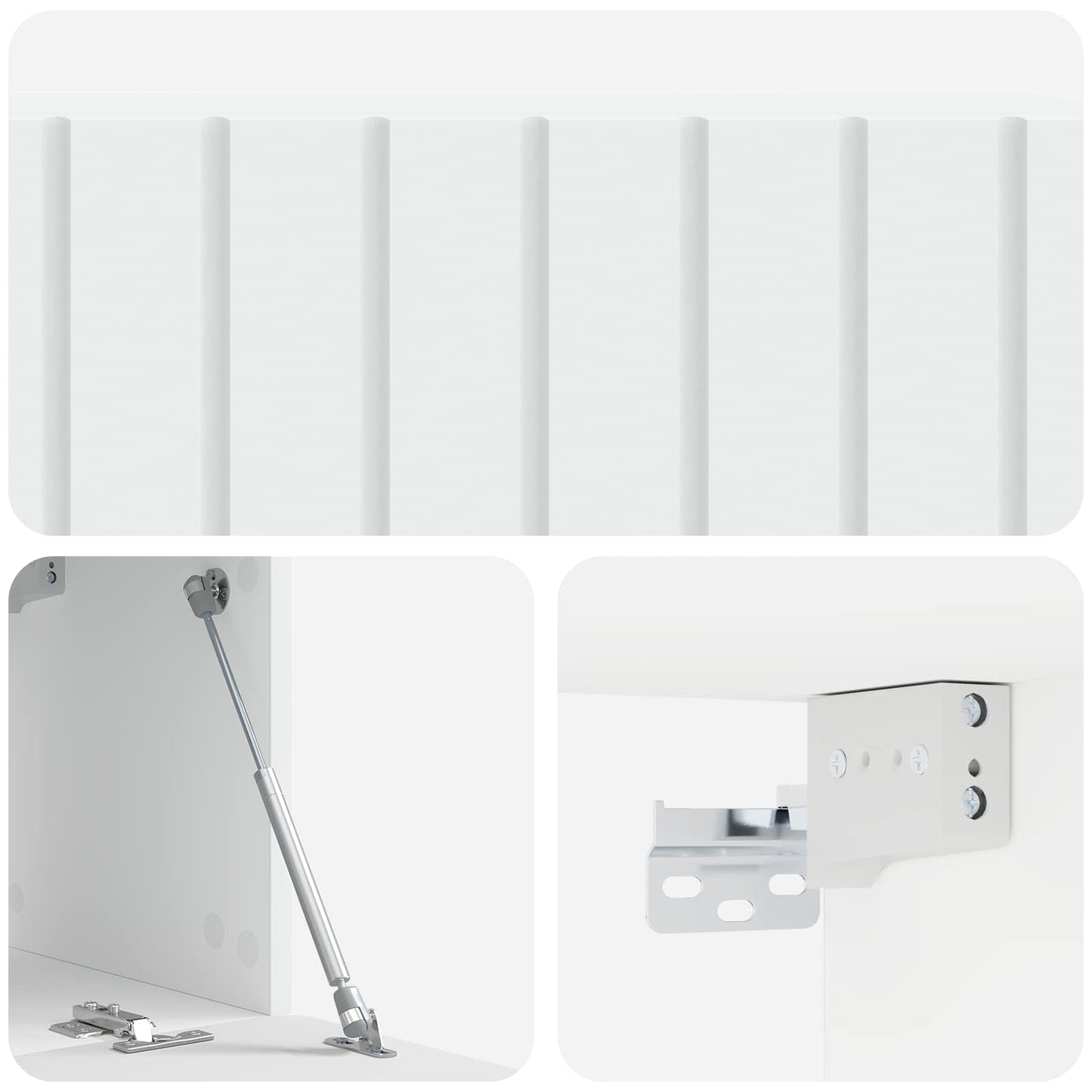 Væghængt TV-skab 98 x 31 x 30 cm Hvid Konstrueret træ