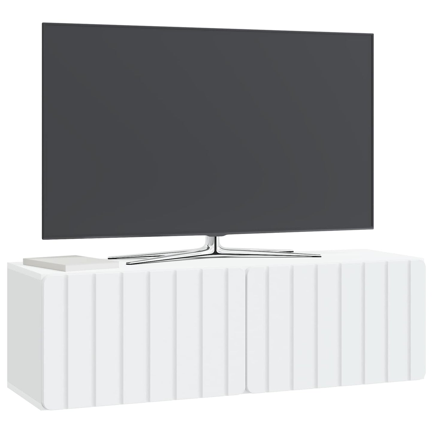 Væghængt TV-skab 98 x 31 x 30 cm Hvid Konstrueret træ