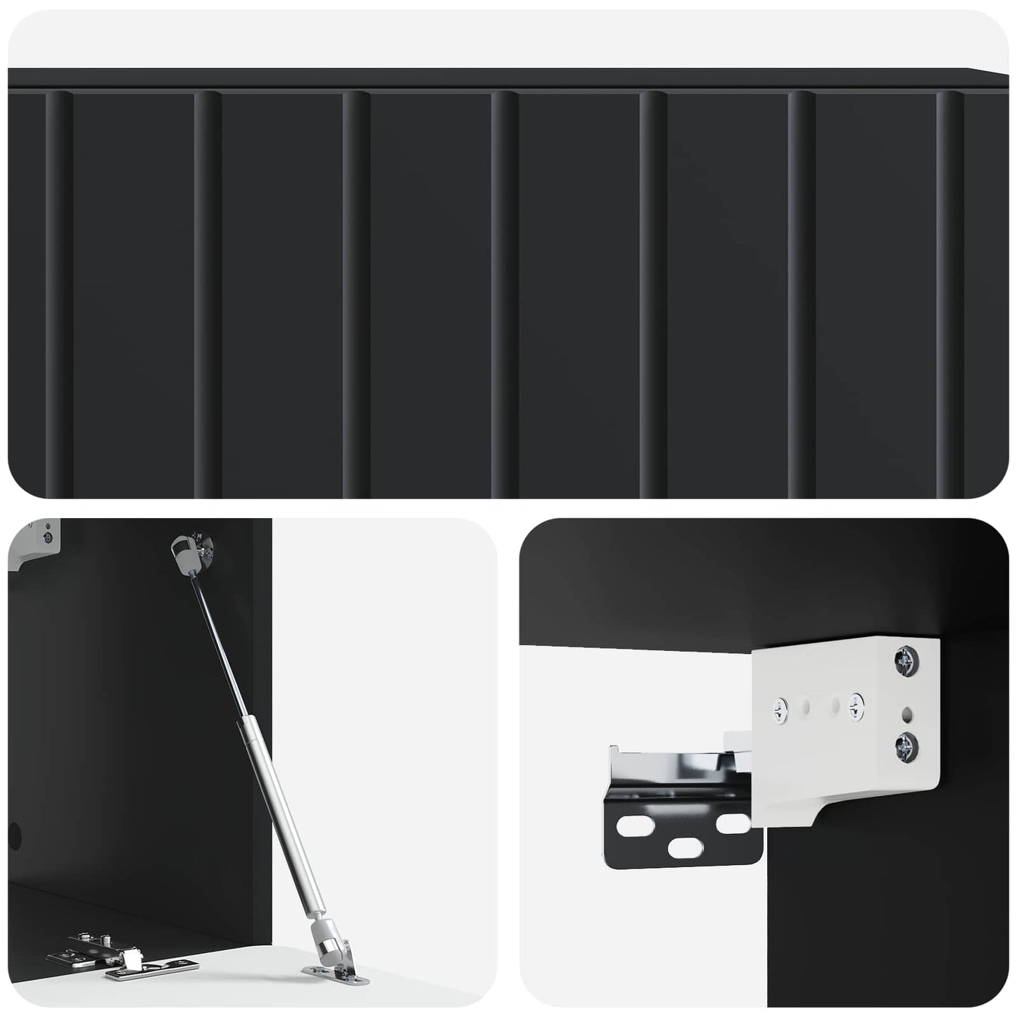 Væghængt TV-skab 98 x 31 x 30 cm Sort Konstrueret træ