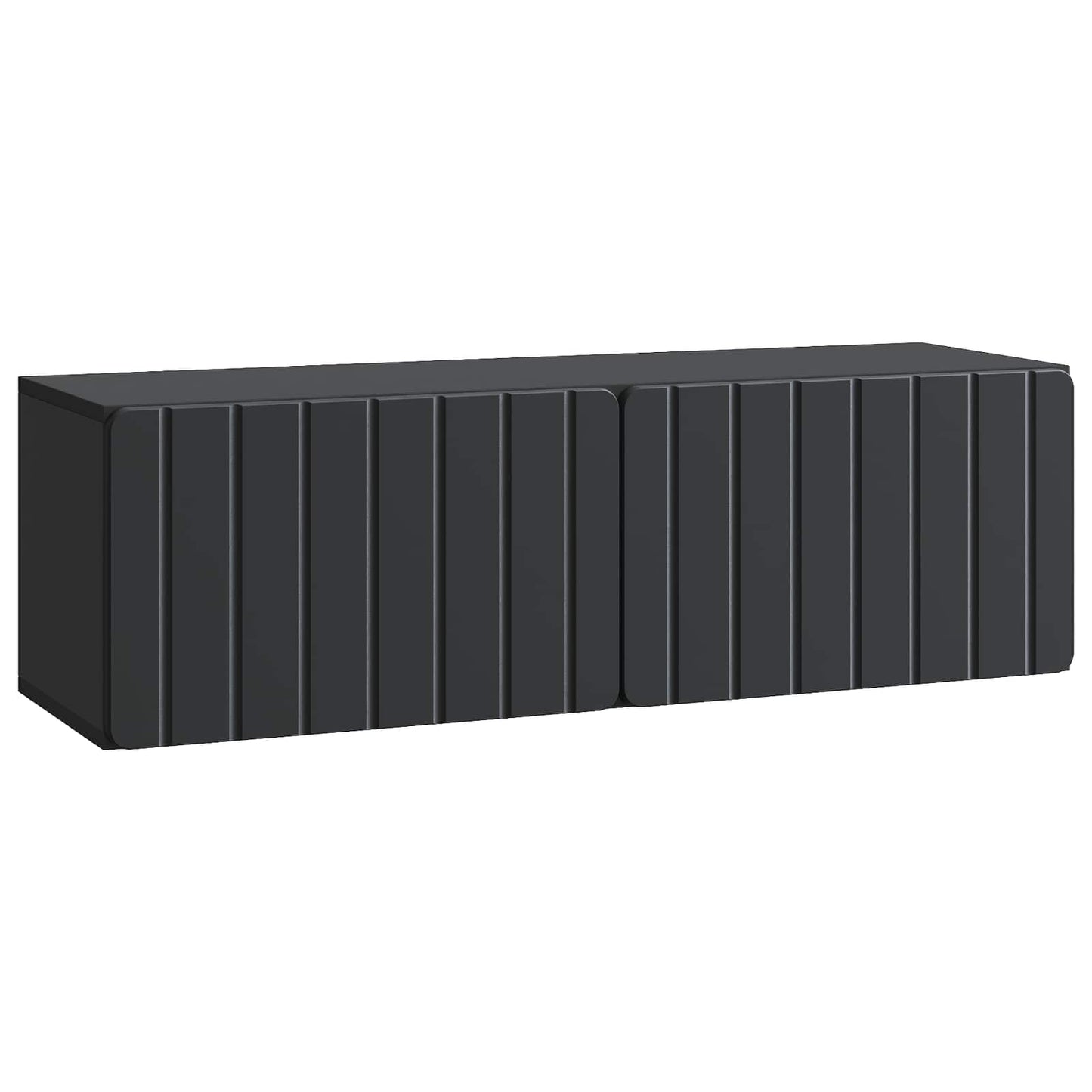 Væghængt TV-skab 98 x 31 x 30 cm Sort Konstrueret træ
