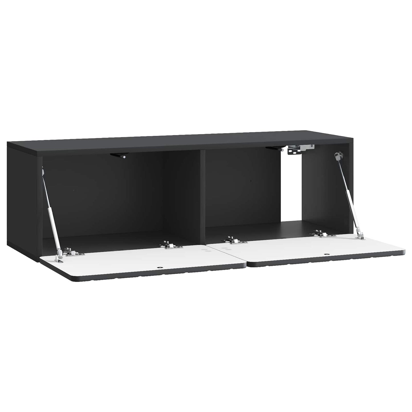Væghængt TV-skab 98 x 31 x 30 cm Sort Konstrueret træ