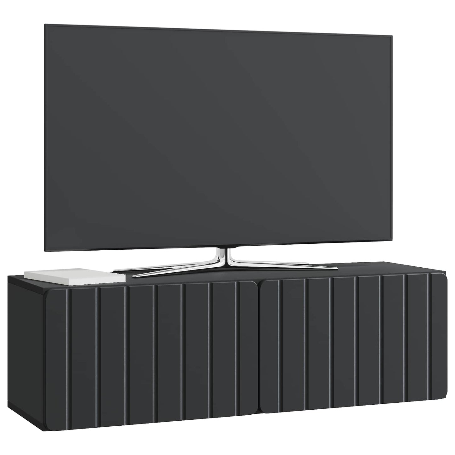 Væghængt TV-skab 98 x 31 x 30 cm Sort Konstrueret træ