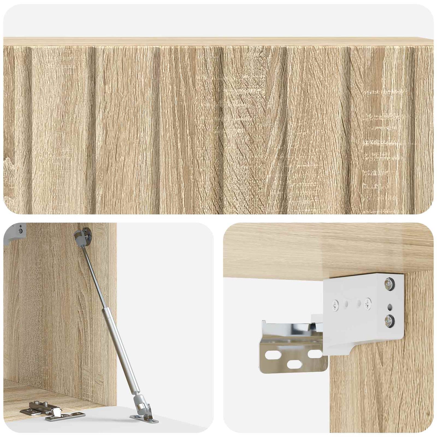 Væghængt TV-skab 98 x 31 x 30 cm Sonoma-eg Konstrueret træ