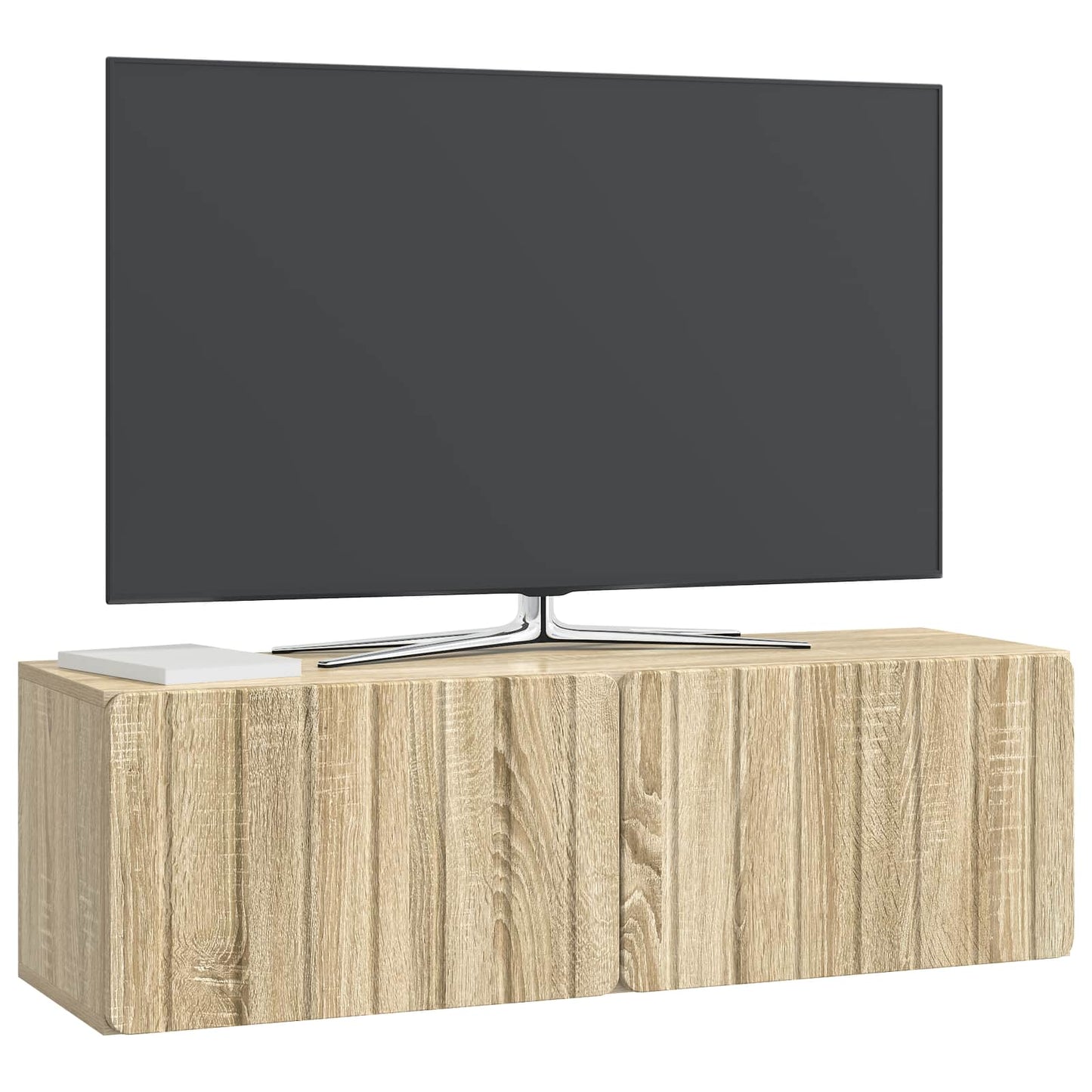 Væghængt TV-skab 98 x 31 x 30 cm Sonoma-eg Konstrueret træ